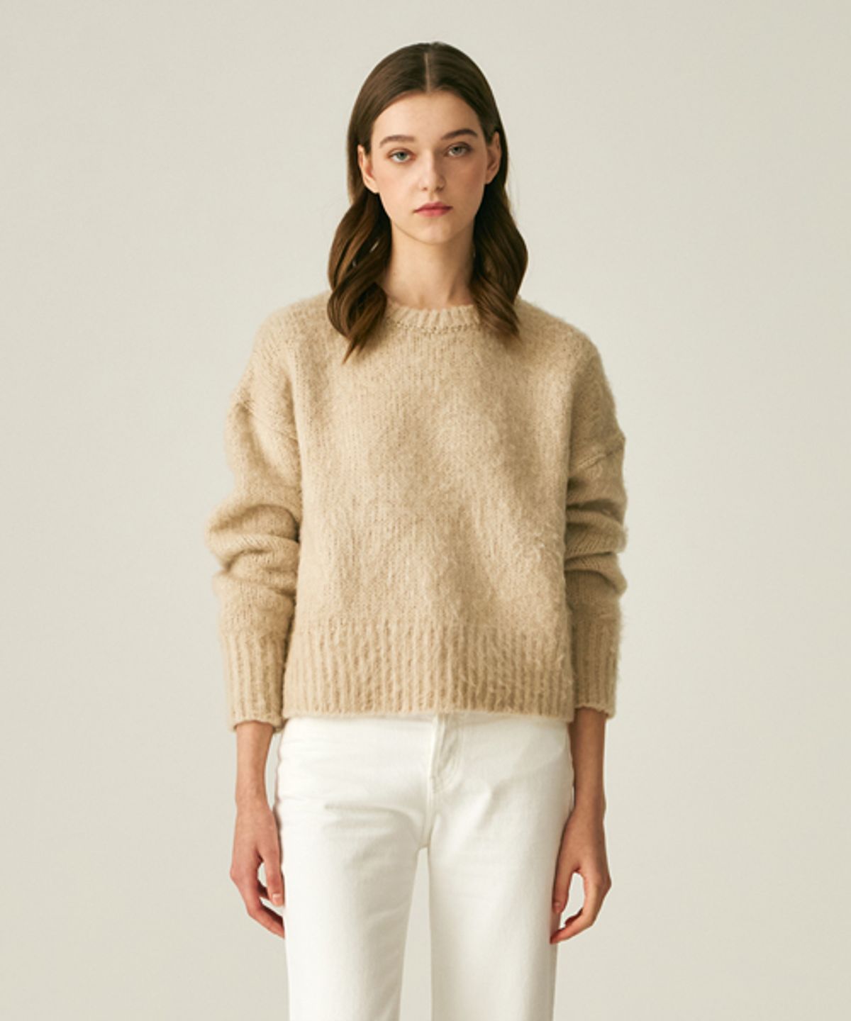 레이디 볼륨(LADY VOLUME) SOFT BRUSH KNIT_OATMEAL