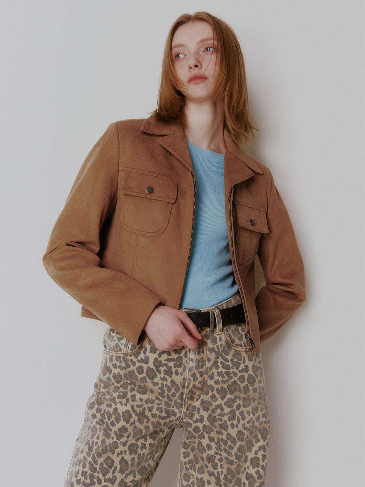 레이브(RAIVE) Suede Jacket in Camel VW3AJ044-92