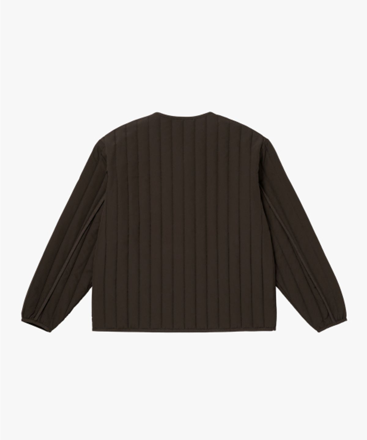 골스튜디오(GOALSTUDIO) VERTICAL QUILTED CARDIGAN-BROWN