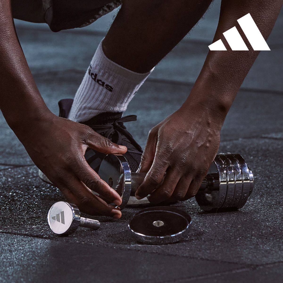 아디다스 피트니스(ADIDAS FITNESS) 무게조절 크롬 덤벨 아령 5kg