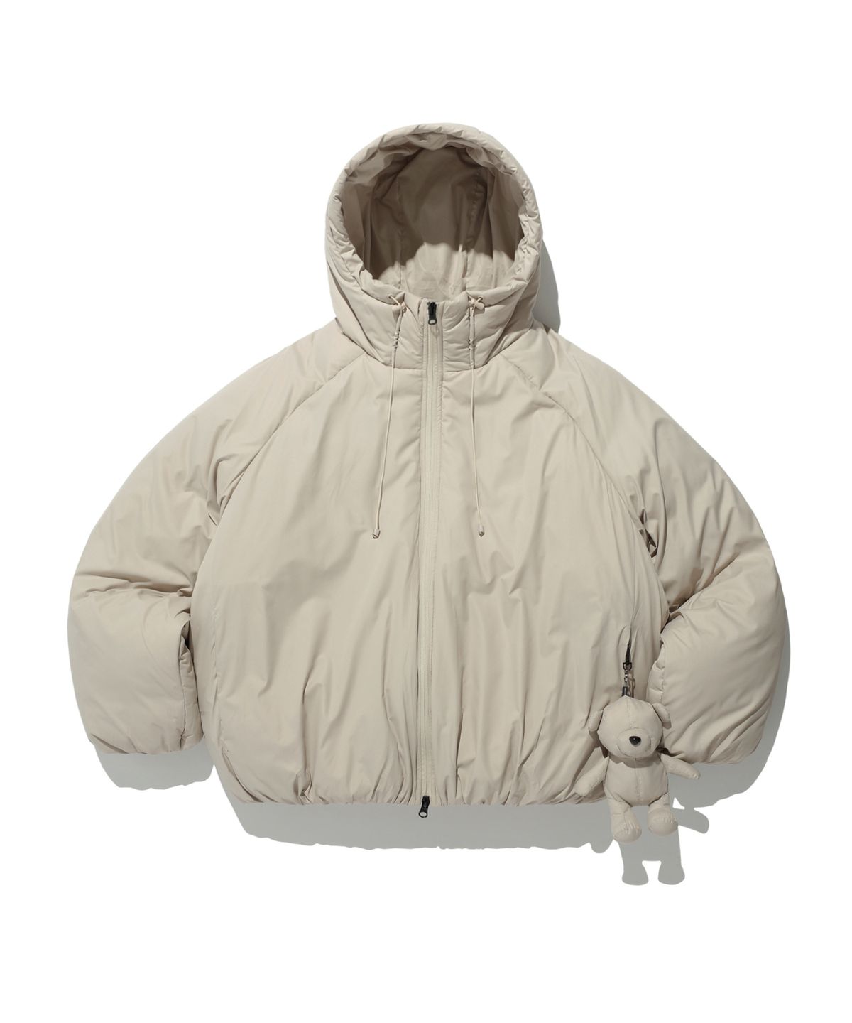 피지컬 디파트먼트(PHYSICAL DEPARTMENT) BEAR KEYRING PUFFER JACKET GREIGE