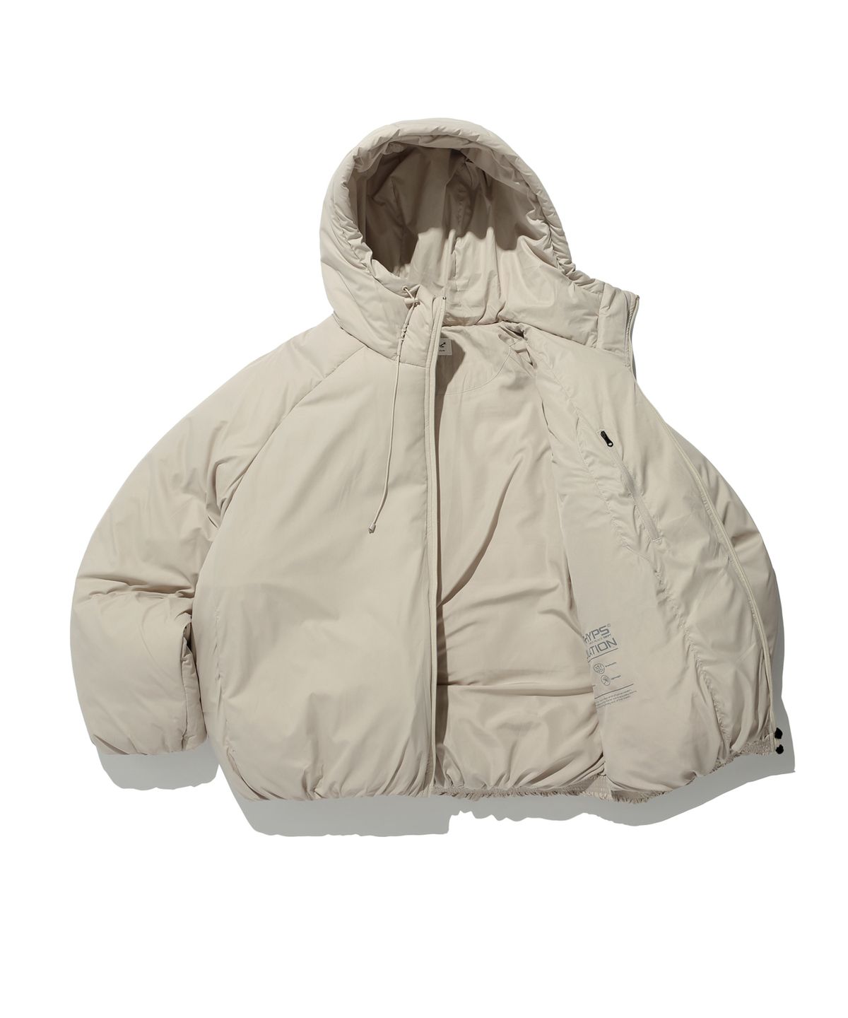 피지컬 디파트먼트(PHYSICAL DEPARTMENT) BEAR KEYRING PUFFER JACKET GREIGE