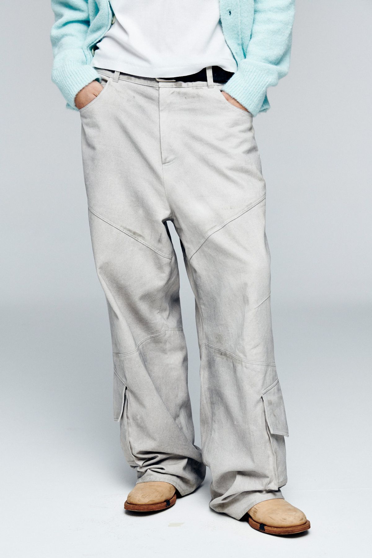 애니타임로릭(ANYTIME LOREAK) Rose Washing Pants-LIGHT GRAY