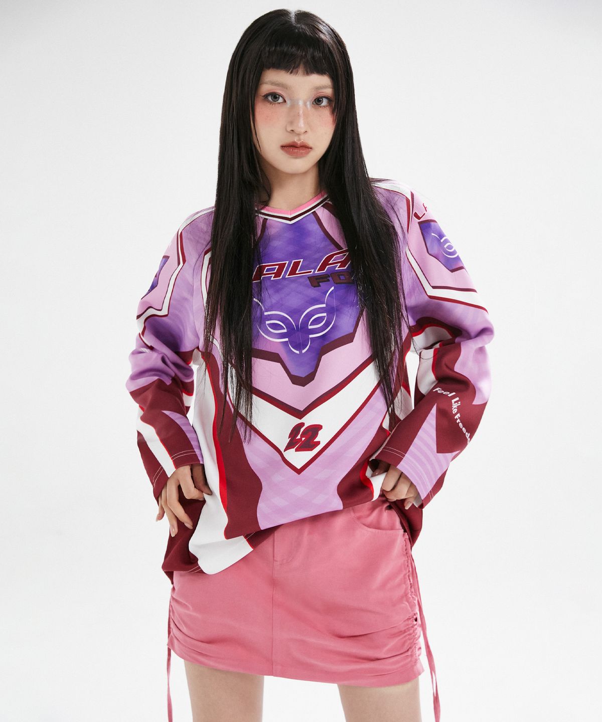 라라폭스(LALAFOX) LALA SIMBOL SPORTS JERSEY DTP T-SHIRT PINK BP3CL014