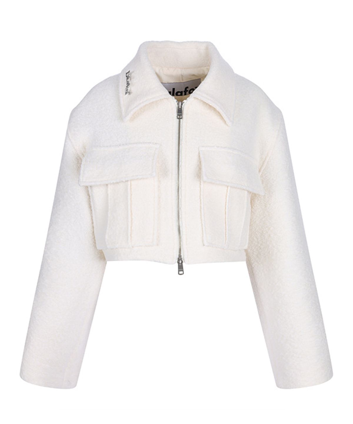 라라폭스(LALAFOX) TWO-WAY CROP JACKET IVORY BP3WJ003