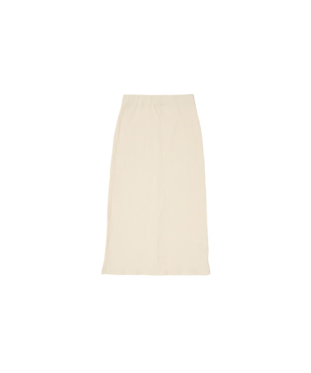 320쇼룸(320SHOWROOM) Banding Slit Ribbed Span Long Skirt Cream