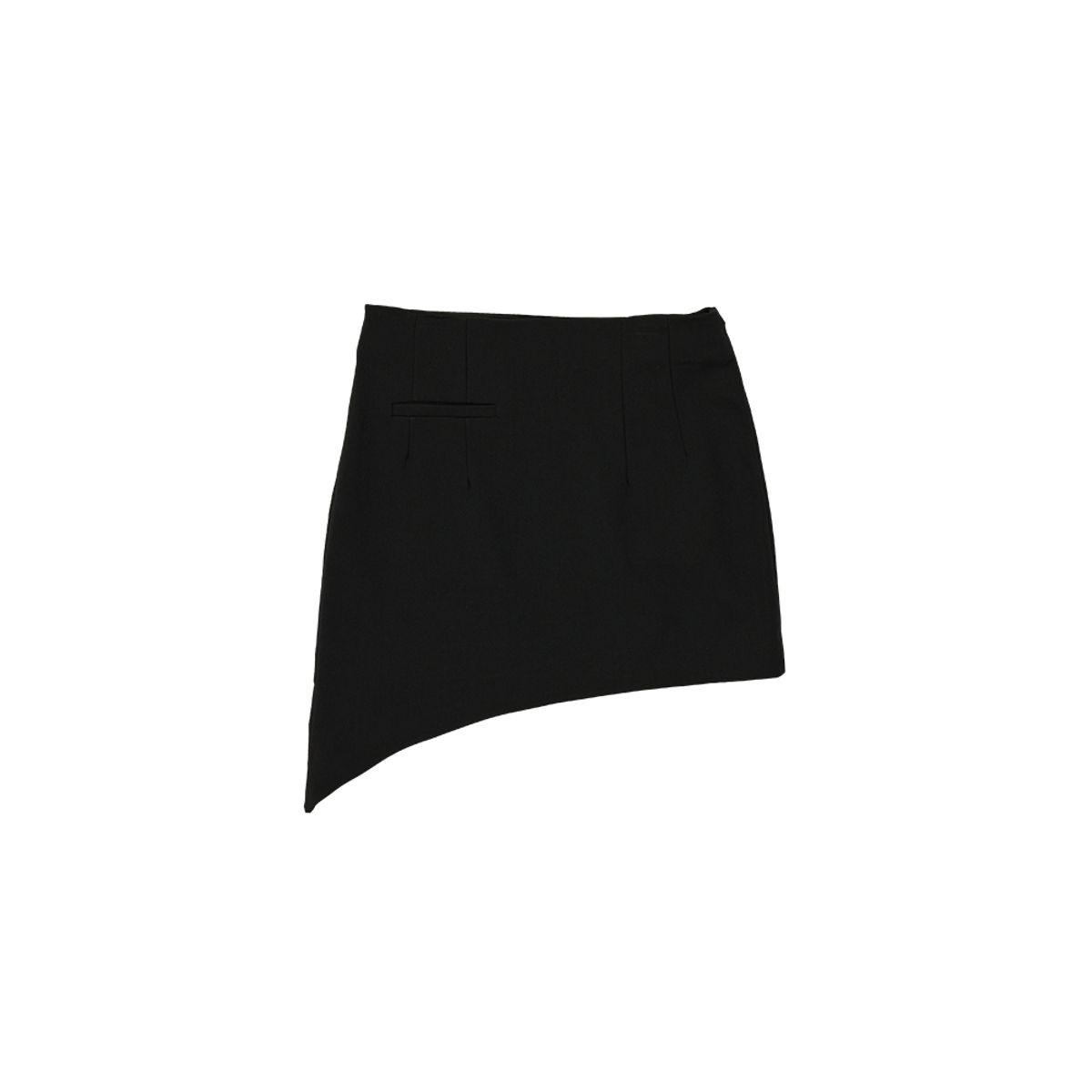 320쇼룸(320SHOWROOM) Unbalance Pocket String Wrap Mini Skirt Black