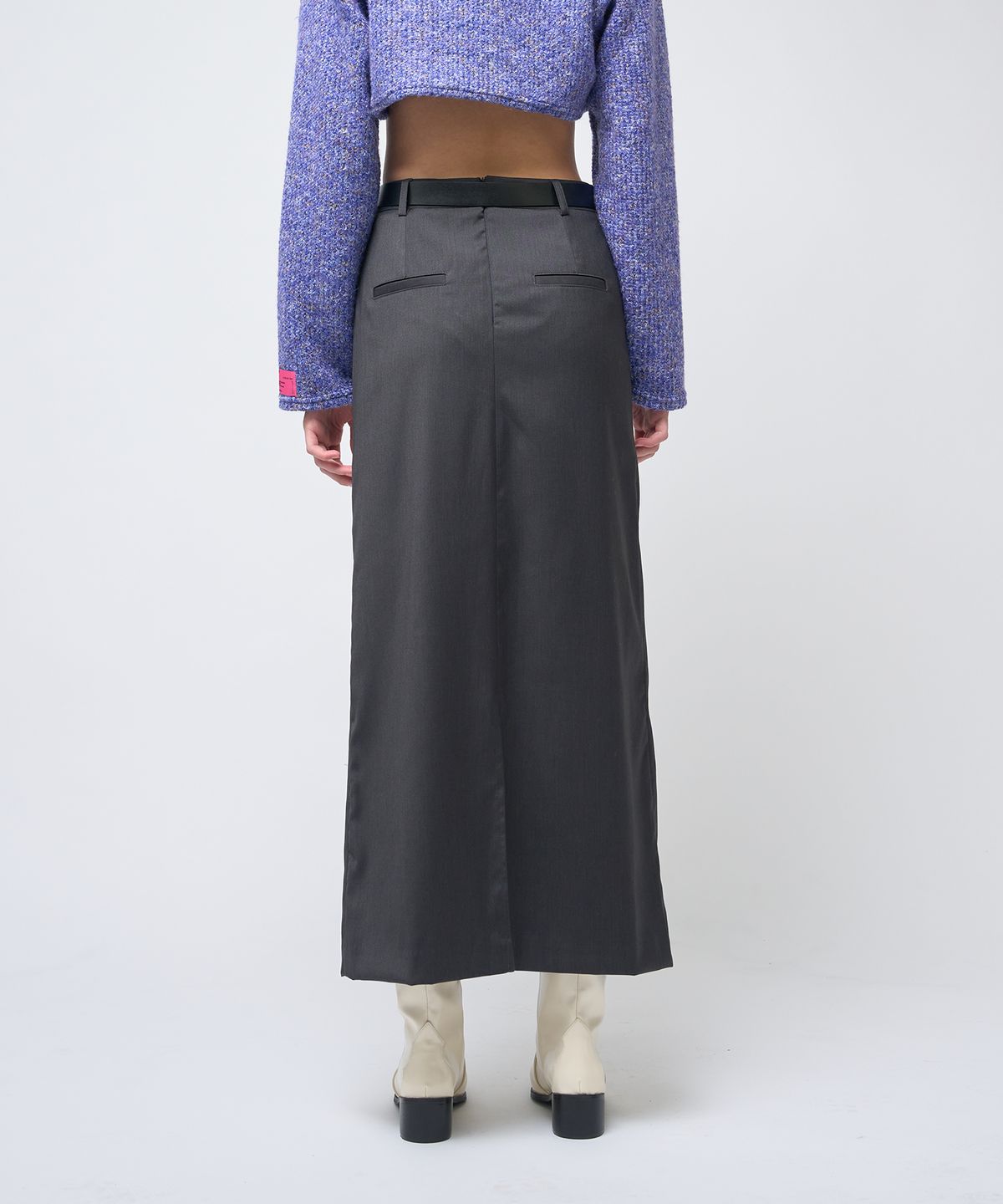 320쇼룸(320SHOWROOM) 1Cargo Pocket Long Skirt Charcoal