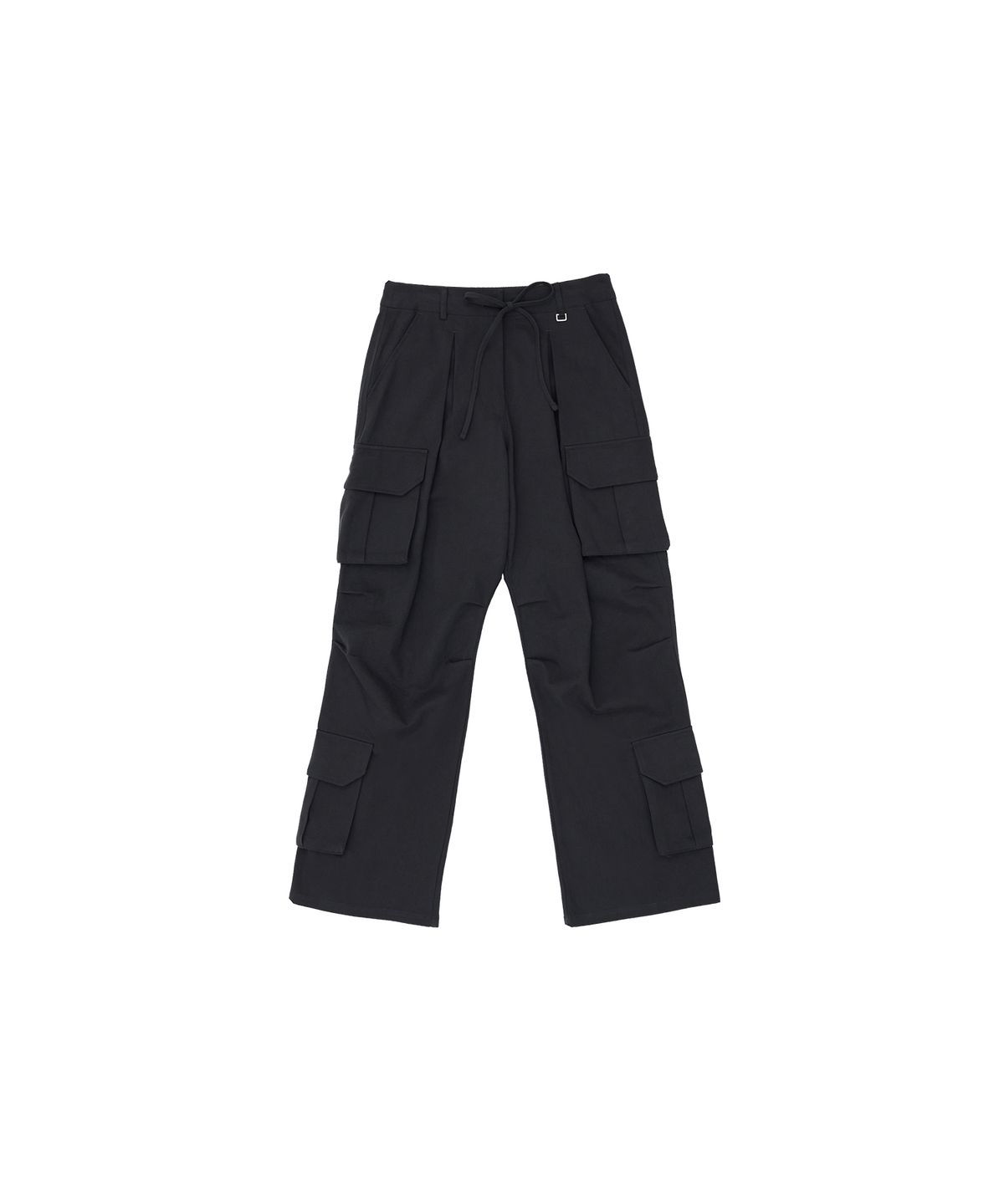 320쇼룸(320SHOWROOM) 4Cargo Pocket Pintuck Keyring Straight Pants Charcoal