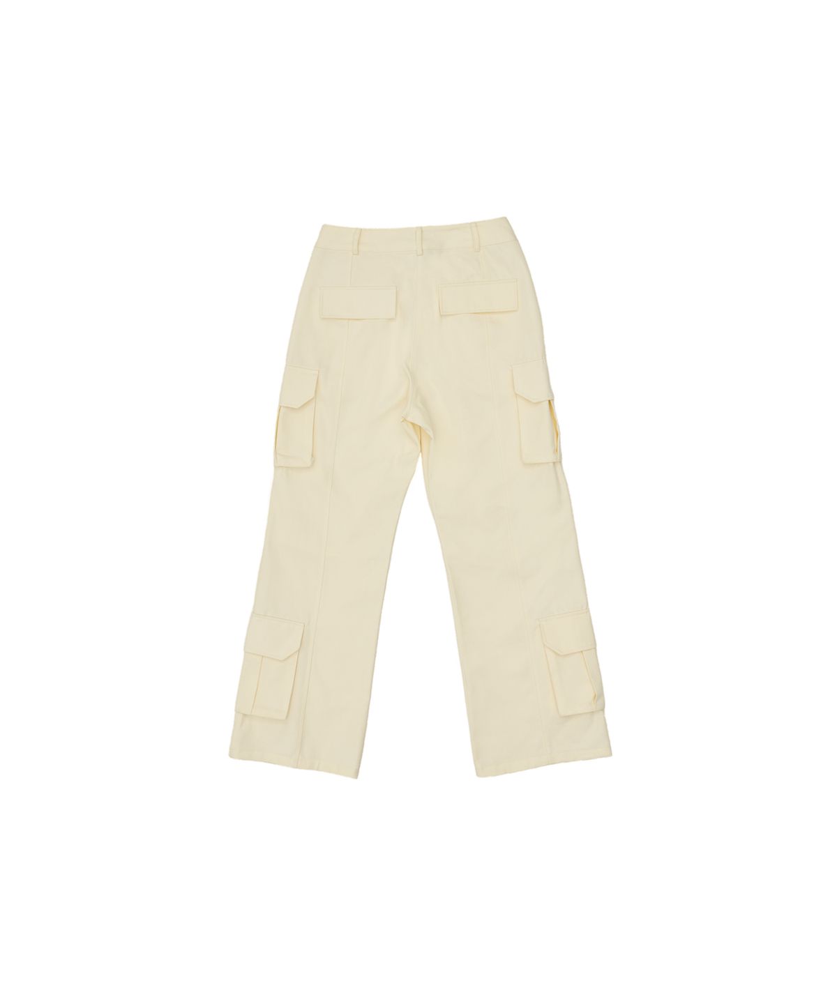 320쇼룸(320SHOWROOM) 4Cargo Pocket Pintuck Keyring Straight Pants Cream