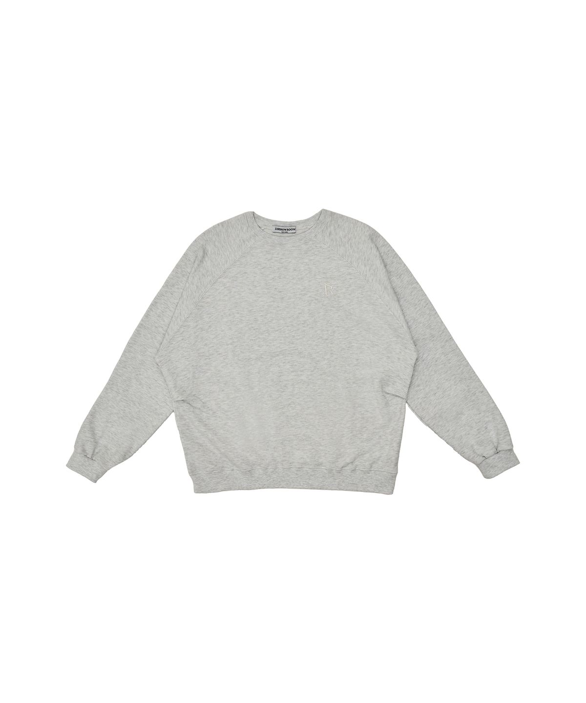 320쇼룸(320SHOWROOM) Pintuck raglan sleeve Logo embroidery Sweat shirt Melange