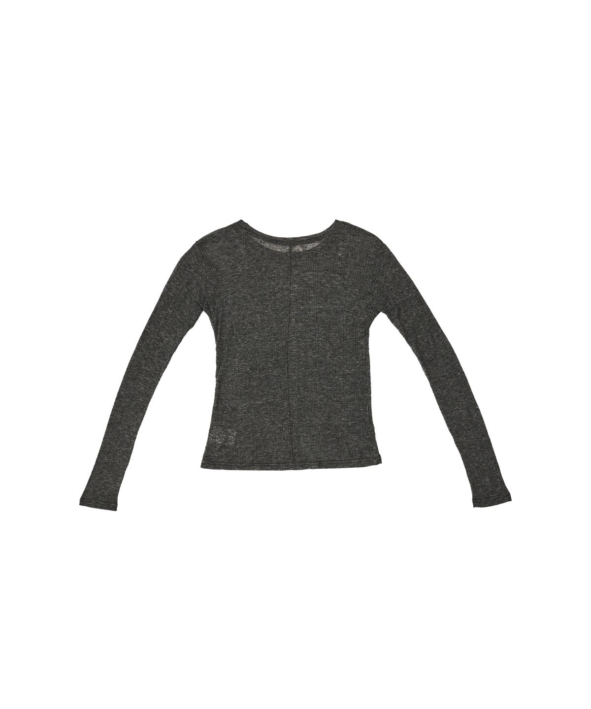 320쇼룸(320SHOWROOM) Wool blend See-through Long sleeve Tshirts Gray