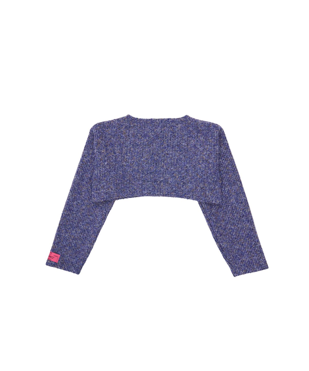 320쇼룸(320SHOWROOM) Wool blend Round neck Crop Stud Knit Tshirts Purple