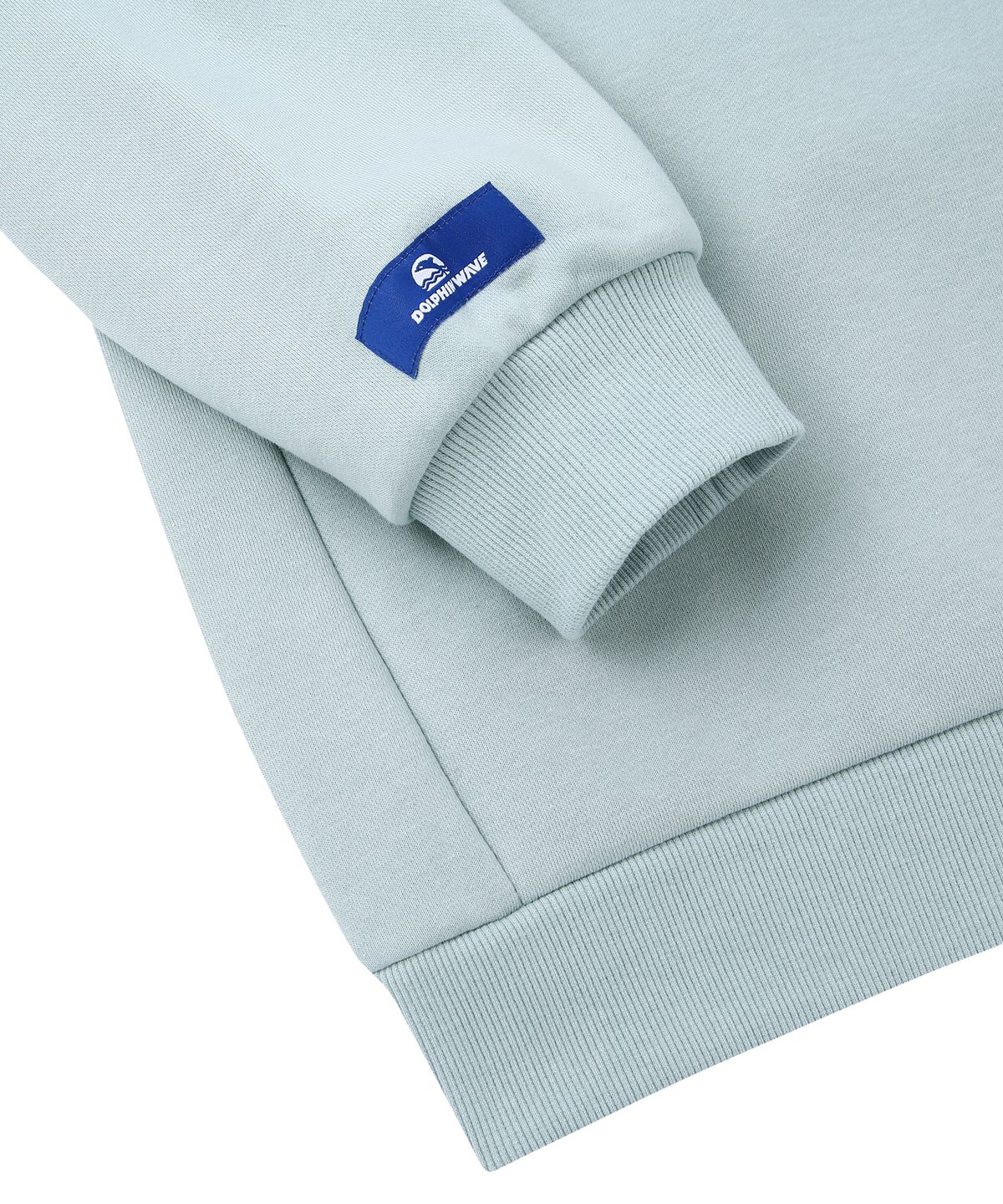 돌핀웨이브어패럴(DOLPHIN WAVE APPAREL) 돌핀 워터링 에센셜 기모 스웻셔츠 블루