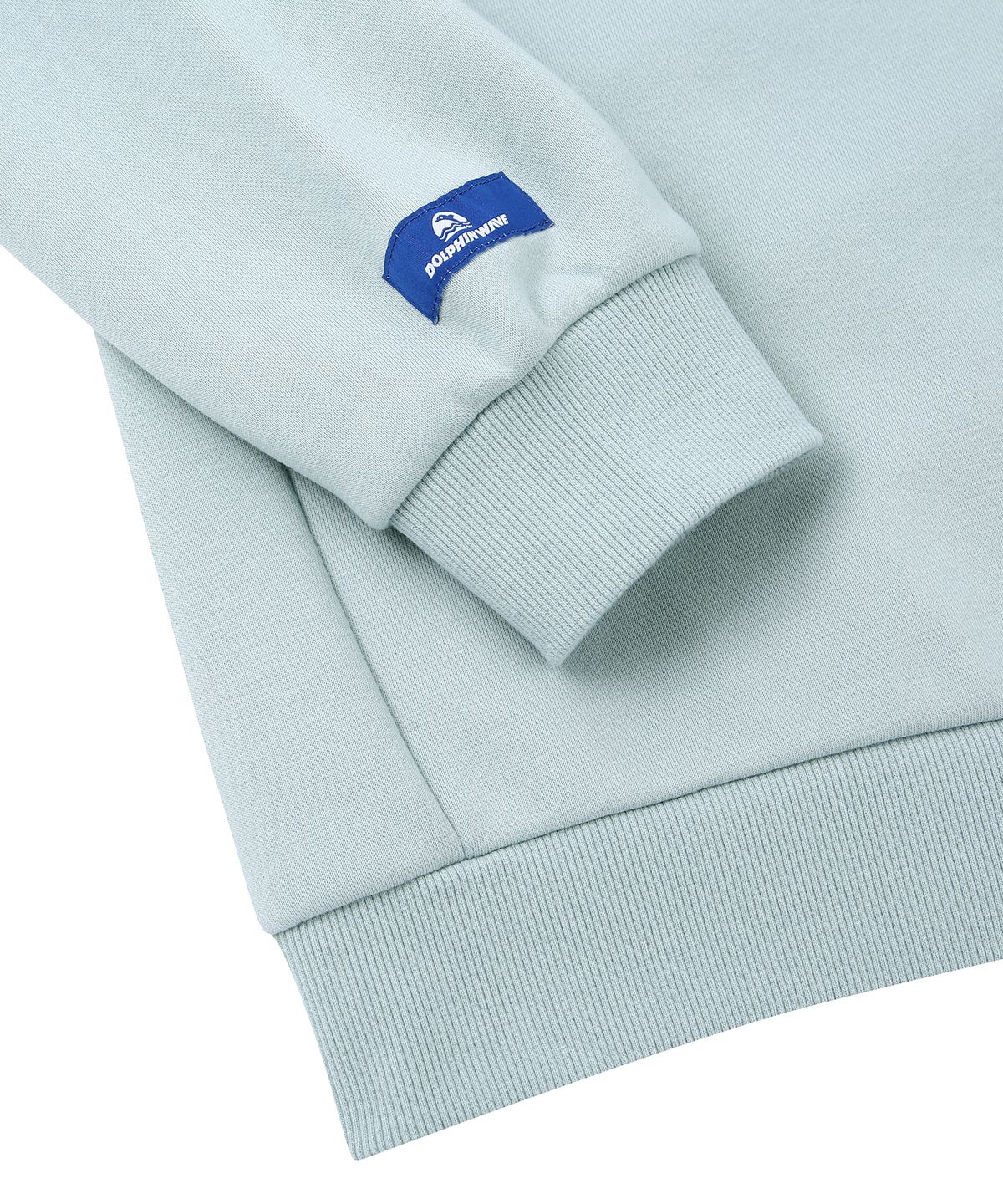 돌핀웨이브어패럴(DOLPHIN WAVE APPAREL) 돌핀 자수 엣지 기모 스웻셔츠 블루