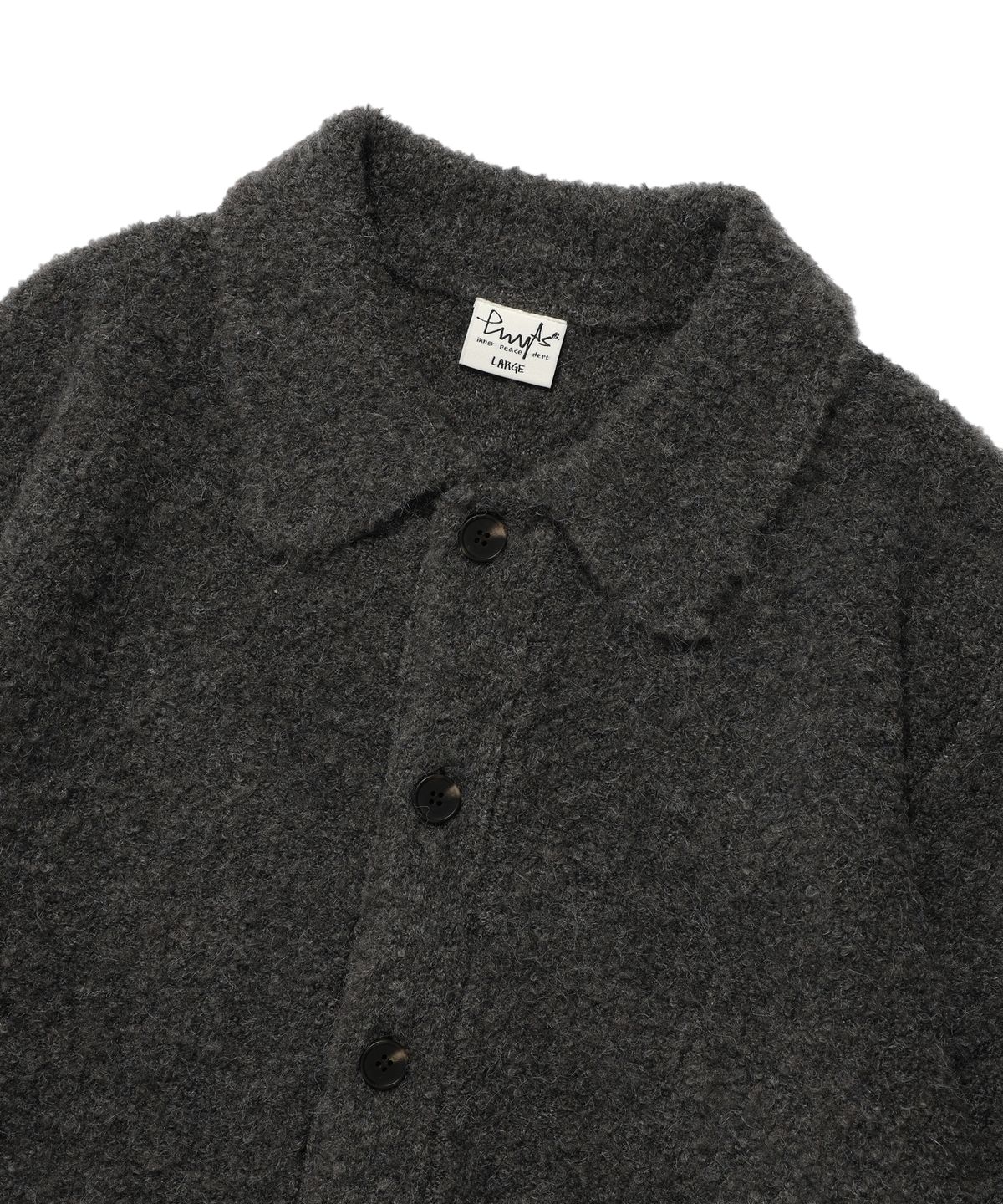 피지컬 디파트먼트(PHYSICAL DEPARTMENT) BOUCLE PK CARDIGAN CHARCOAL
