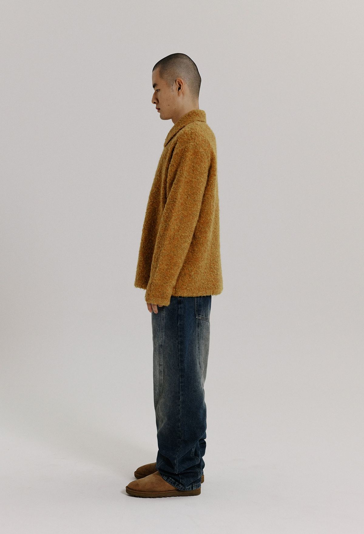 피지컬 디파트먼트(PHYSICAL DEPARTMENT) BOUCLE PK CARDIGAN MUSTARD