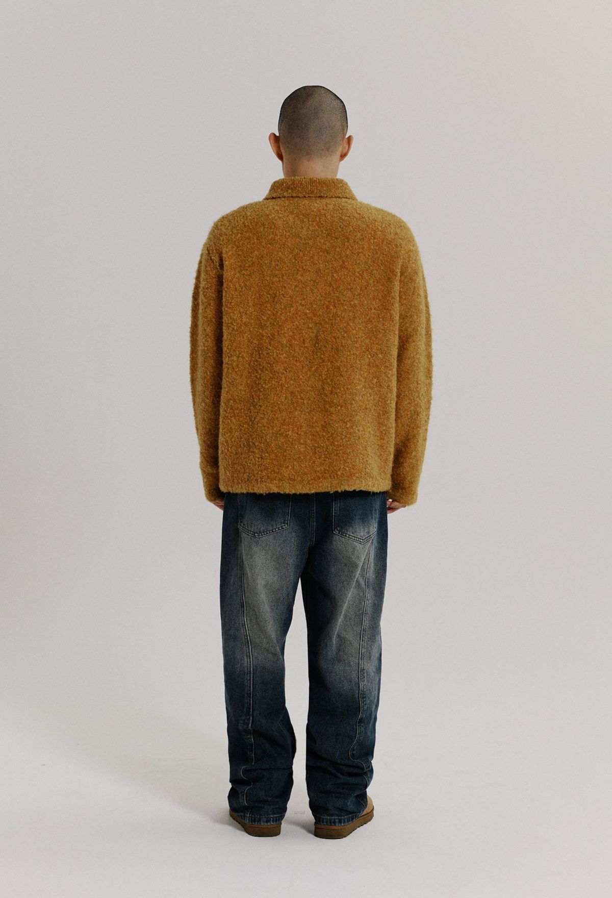 피지컬 디파트먼트(PHYSICAL DEPARTMENT) BOUCLE PK CARDIGAN MUSTARD