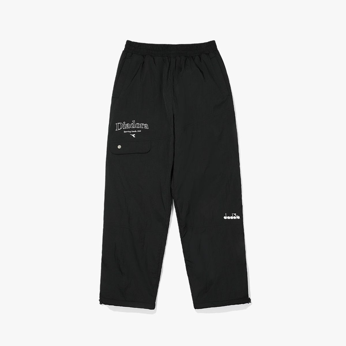 디아도라(diadora) 락앤런 기모 우븐 팬츠 BLACK
