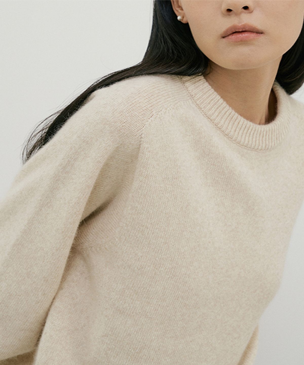 링서울(LINGSEOUL) whole garment volume knit-cream
