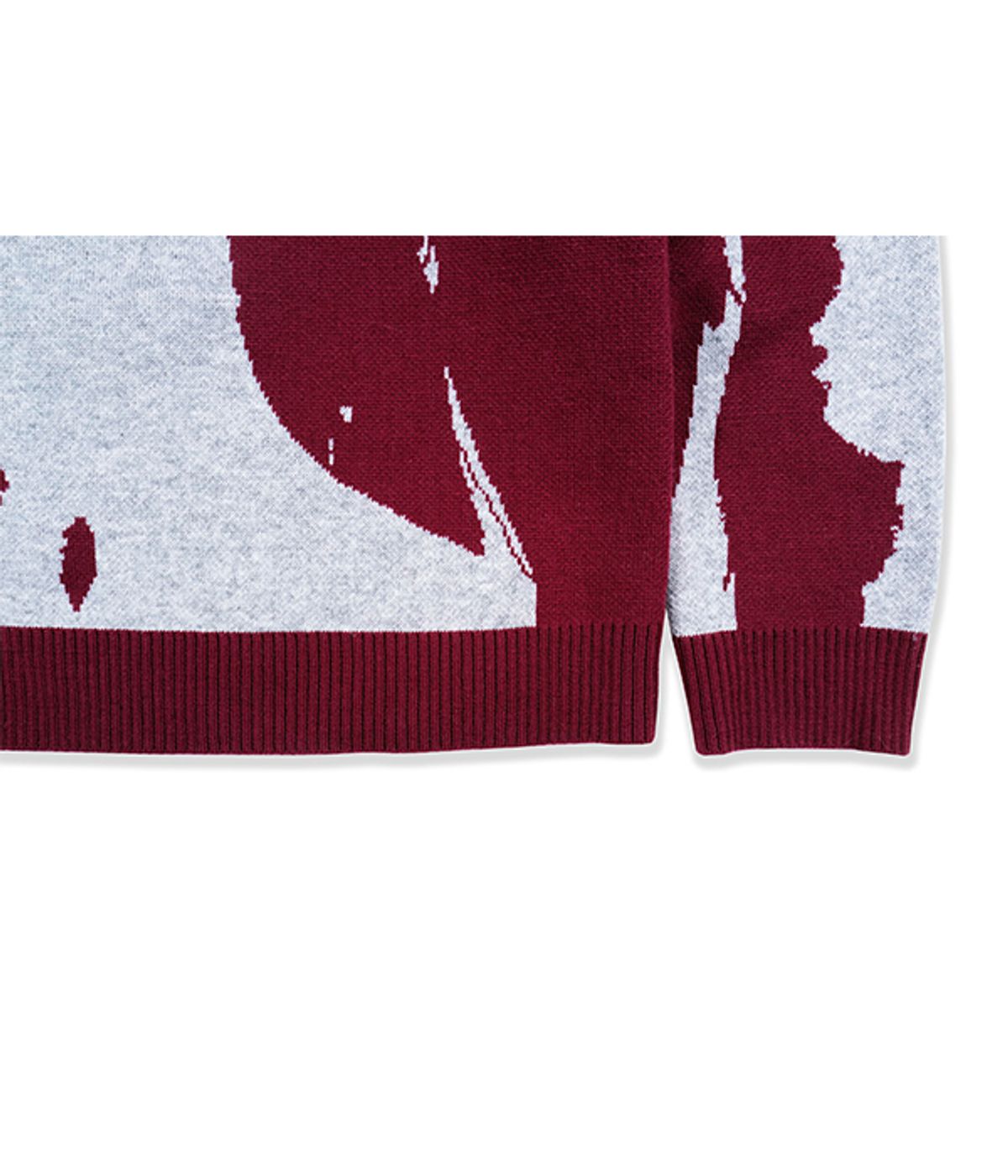유쓰배쓰(YOUTHBATH) YB WOMEN GRAPHIC KNIT_BURGUNDY