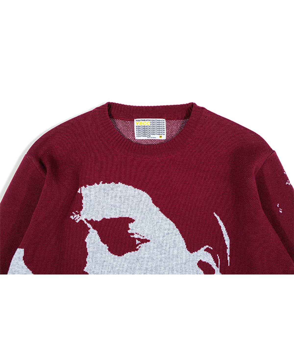 유쓰배쓰(YOUTHBATH) YB WOMEN GRAPHIC KNIT_BURGUNDY