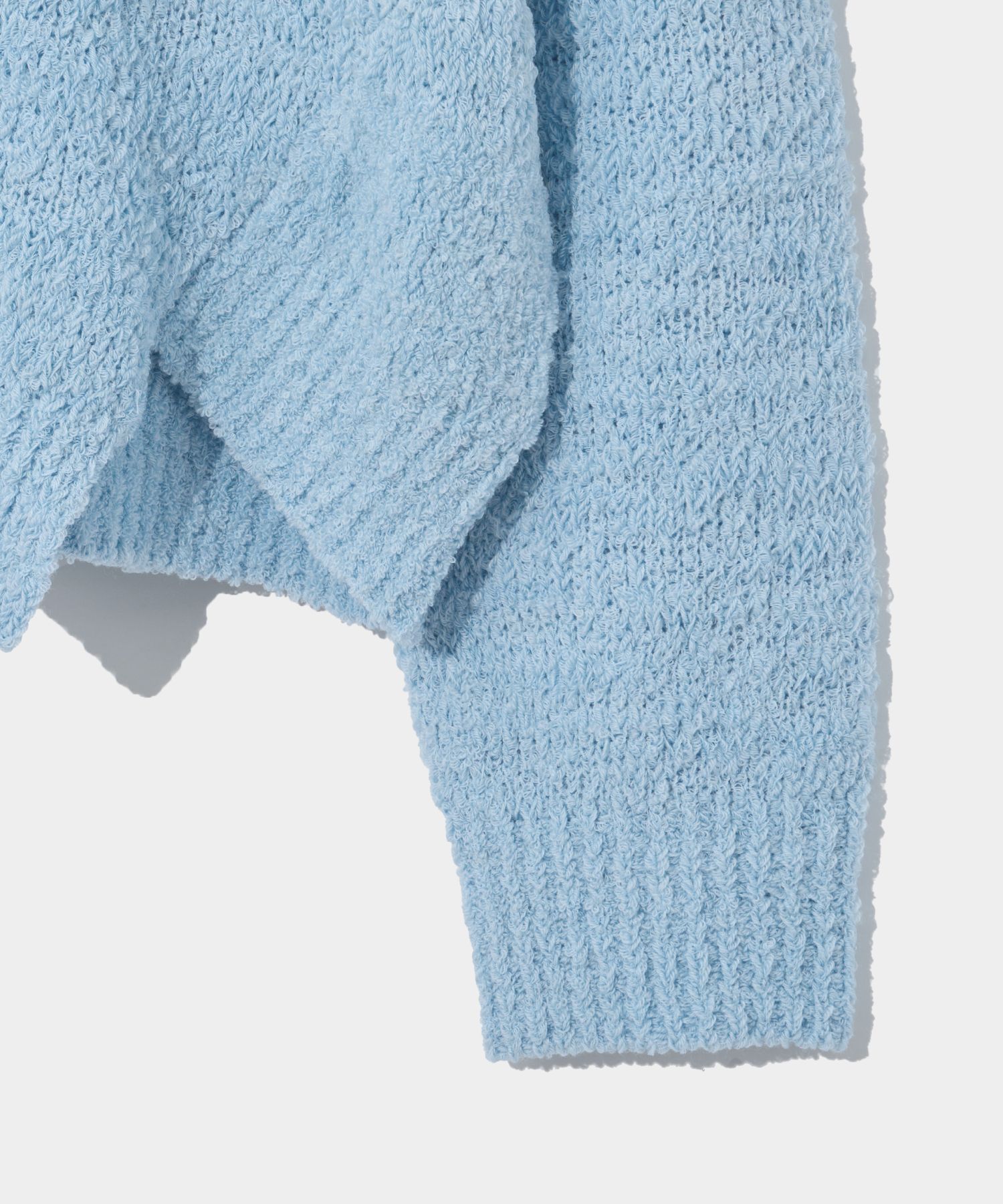 MUSINSA | SATUR Dublin unbalanced wool blend knit light blue