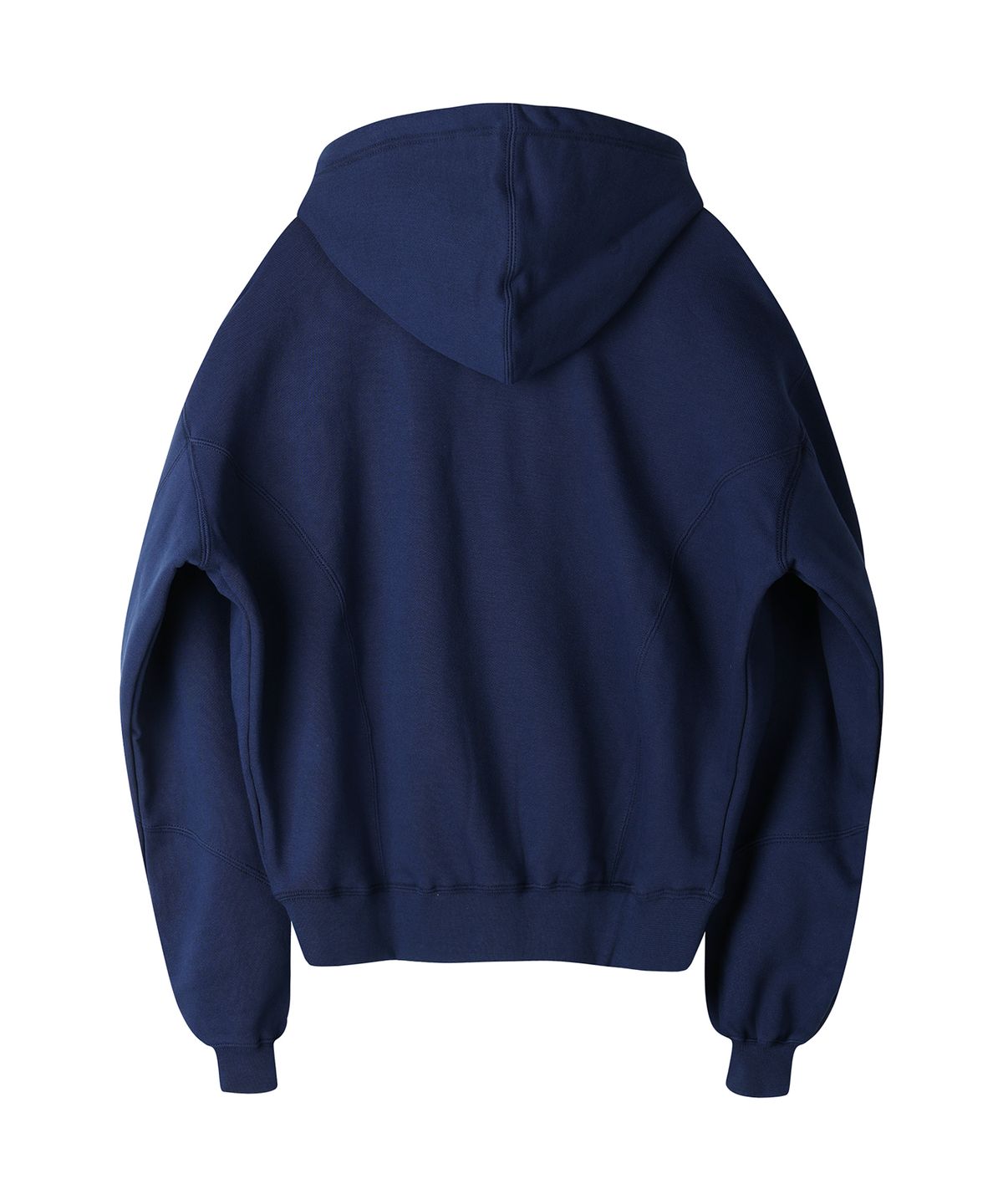 유니드가먼츠(YOUNEEDGARMENTS) 커브드 후디드 스웻 파카 (네이비)