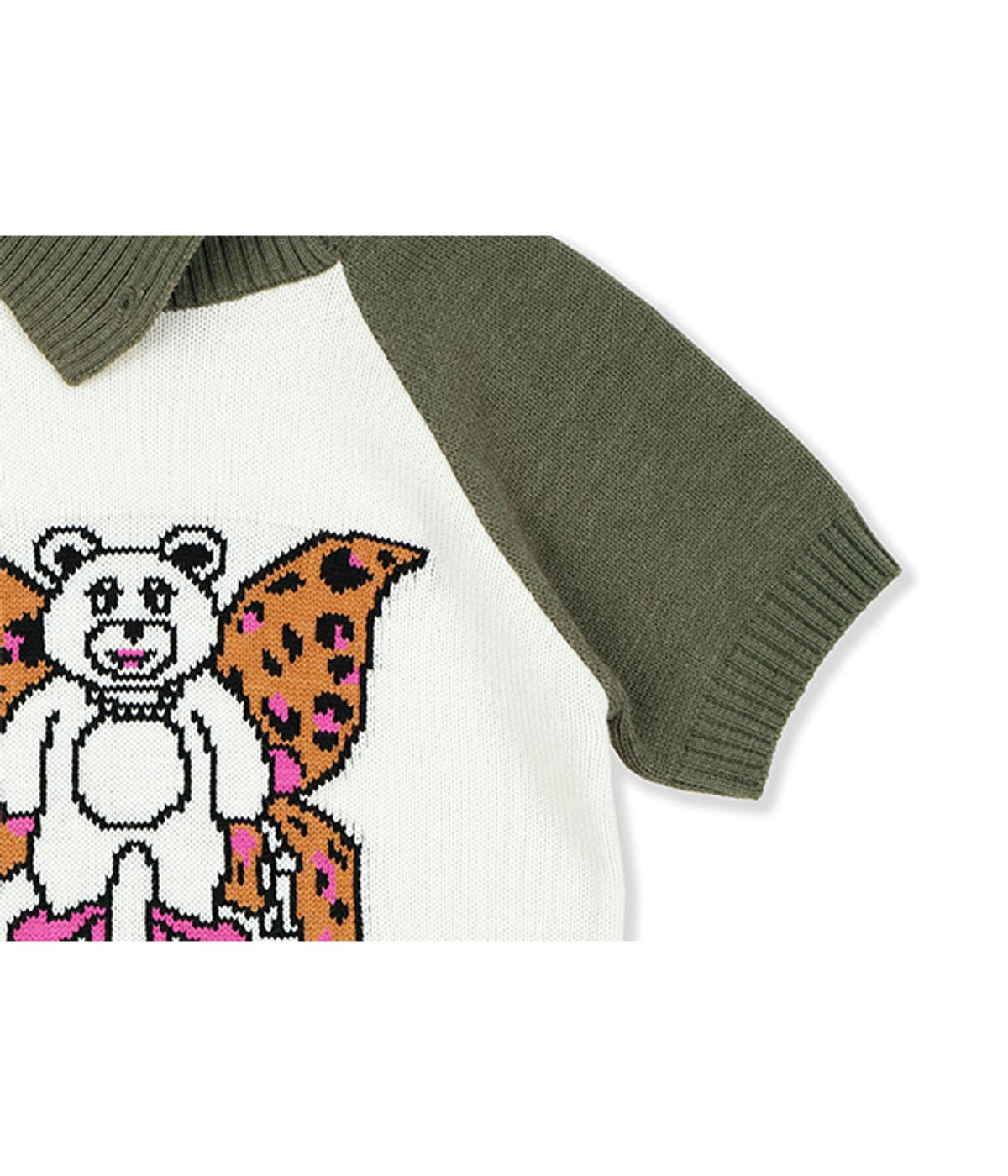 유쓰배쓰(YOUTHBATH) WING BEAR KNIT WARMER SET_CREAM