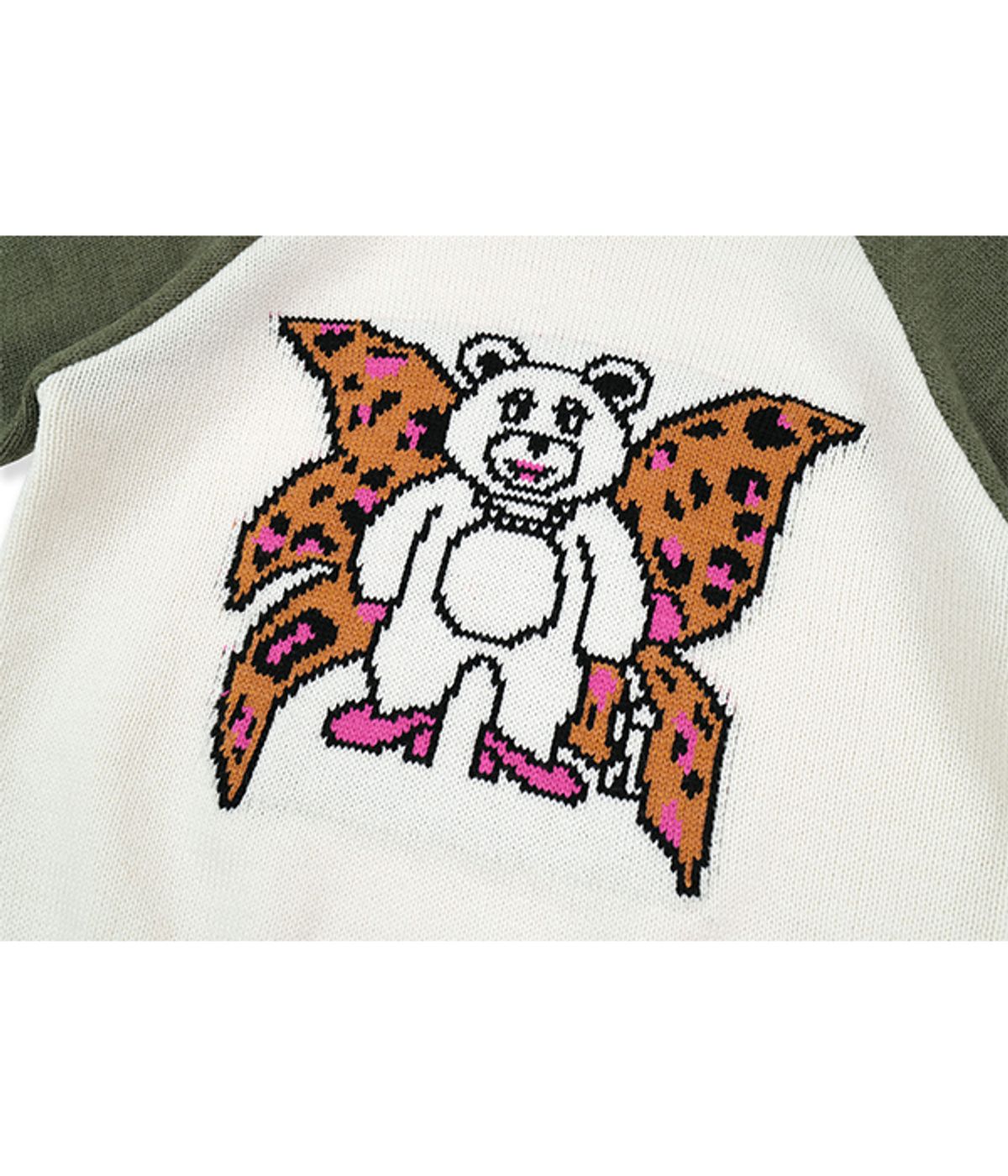 유쓰배쓰(YOUTHBATH) WING BEAR KNIT WARMER SET_CREAM