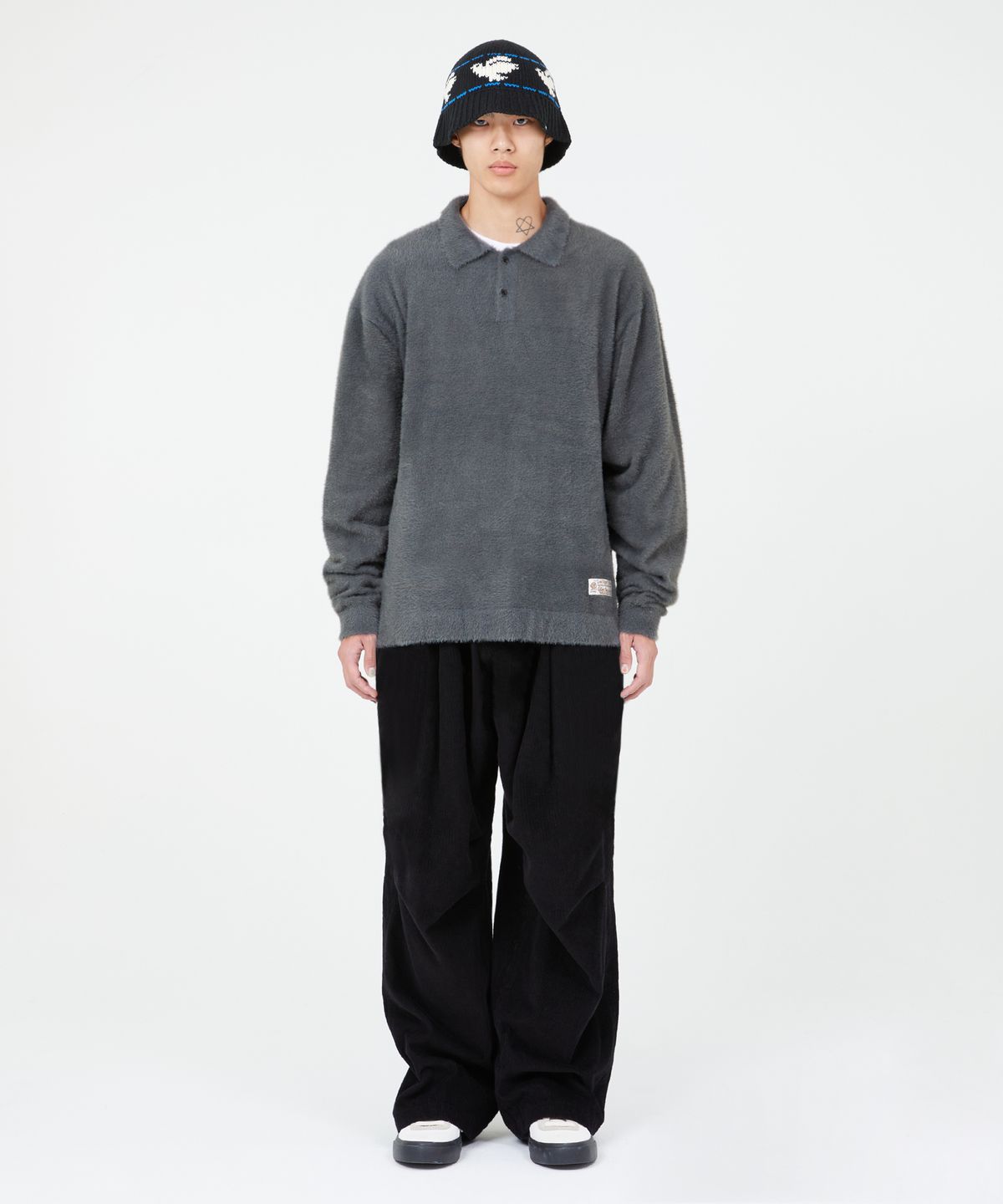 엘엠씨(LMC) HAIRY KNIT COLLAR SWEATER cream