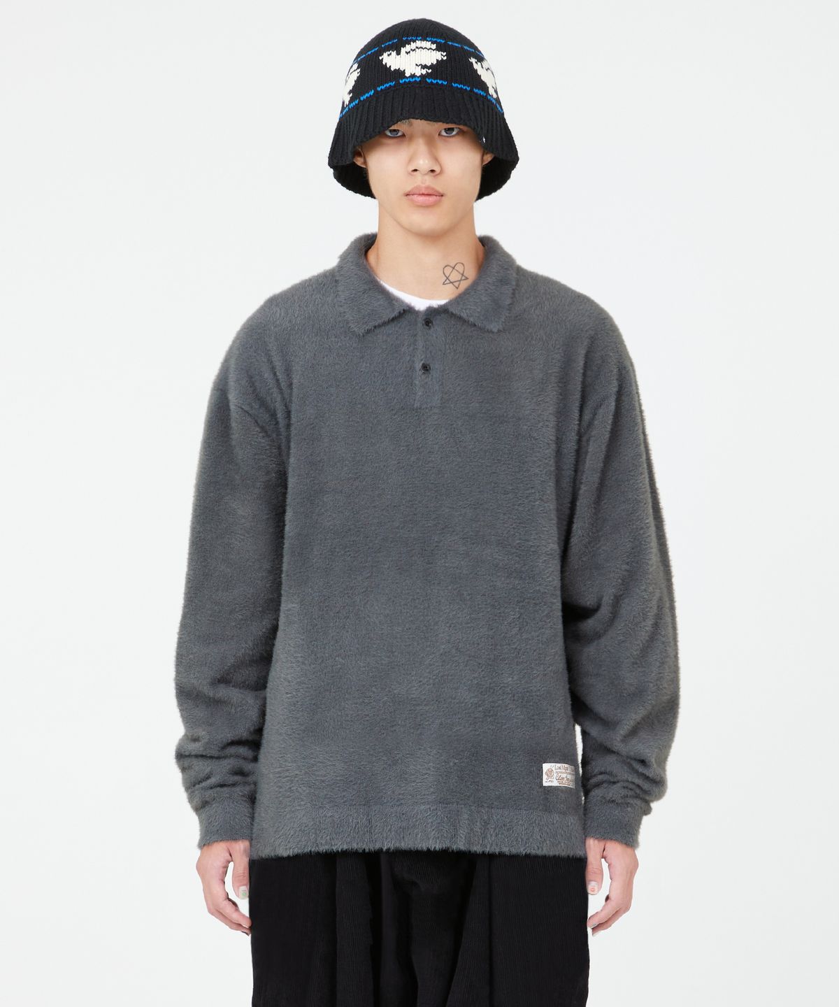 엘엠씨(LMC) HAIRY KNIT COLLAR SWEATER cream