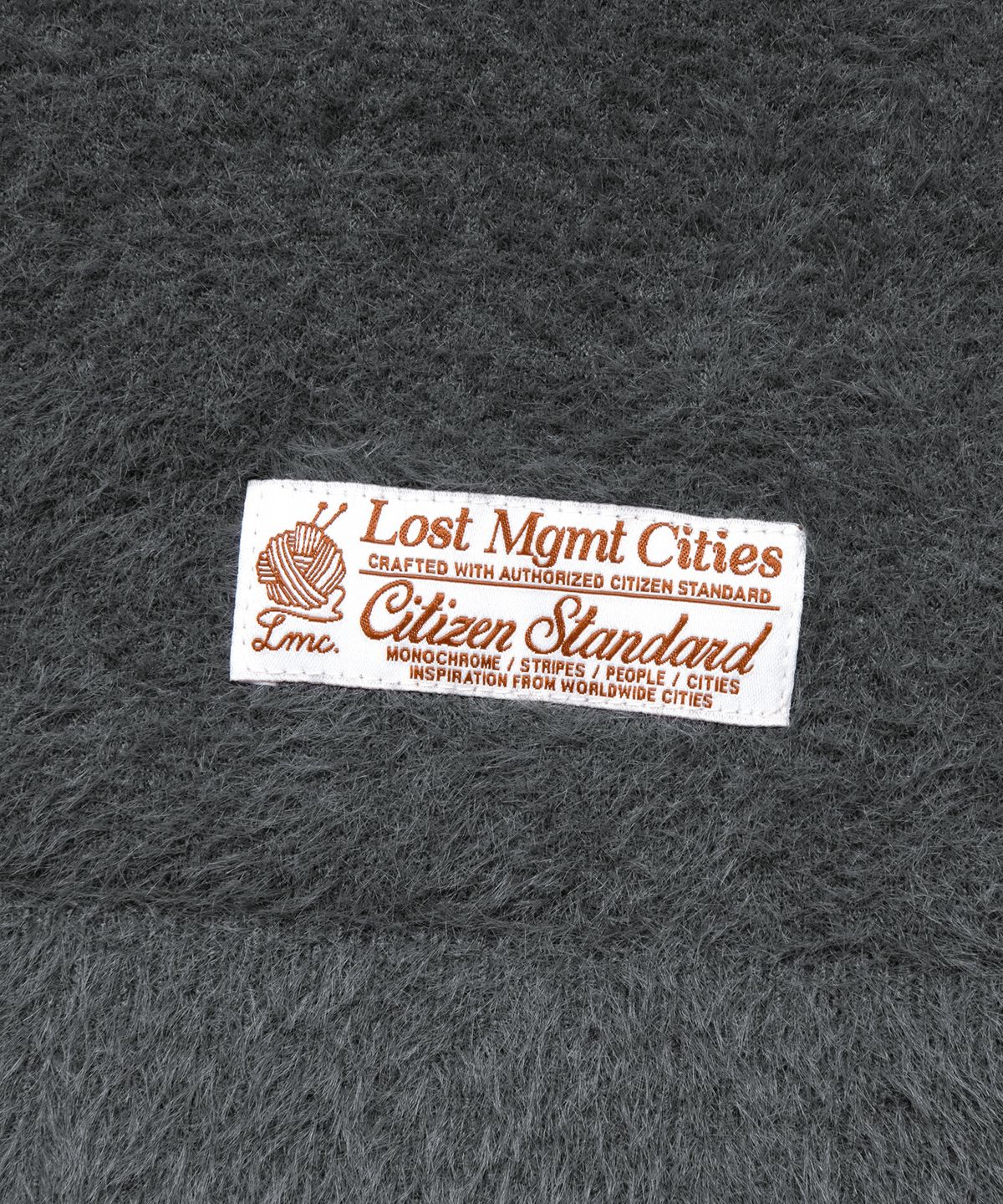 엘엠씨(LMC) HAIRY KNIT COLLAR SWEATER gray