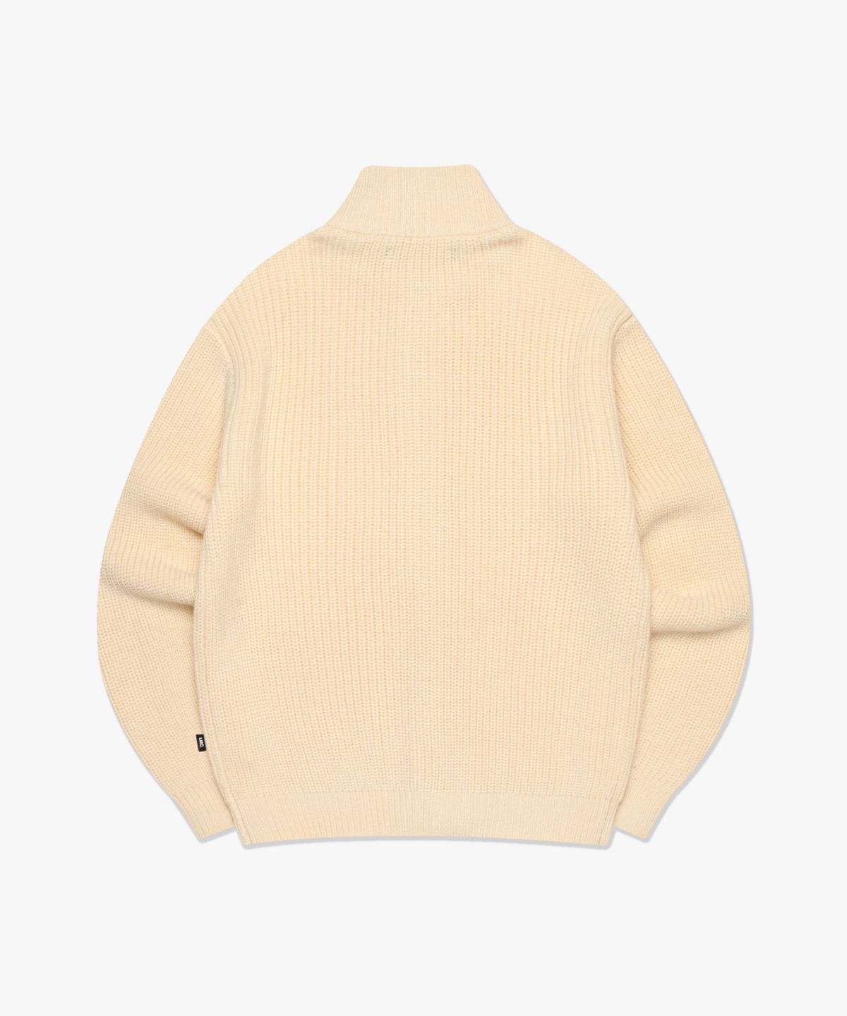 엘엠씨(LMC) SCRIPT HIGH NECK ZIP-UP KNIT CARDIGAN cream