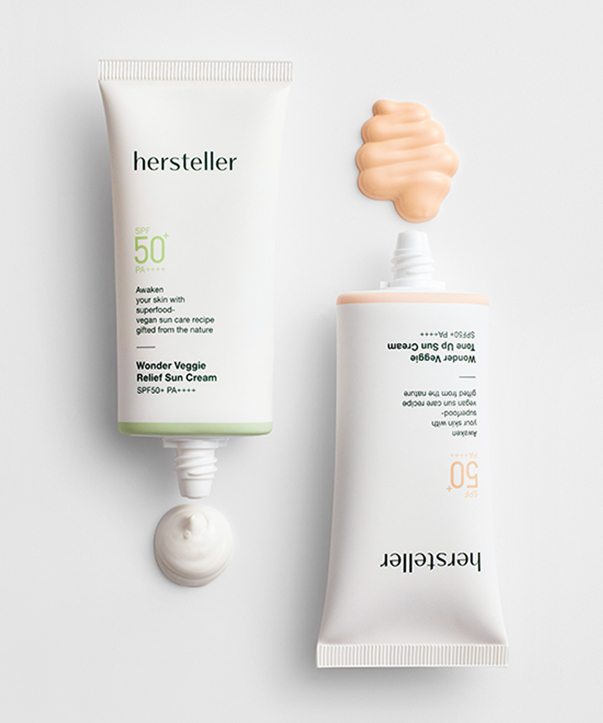 허스텔러(HERSTELLER) [2개구성]원더 베지 선크림 SPF50+ PA++++ 50ml (톤업+릴리프)