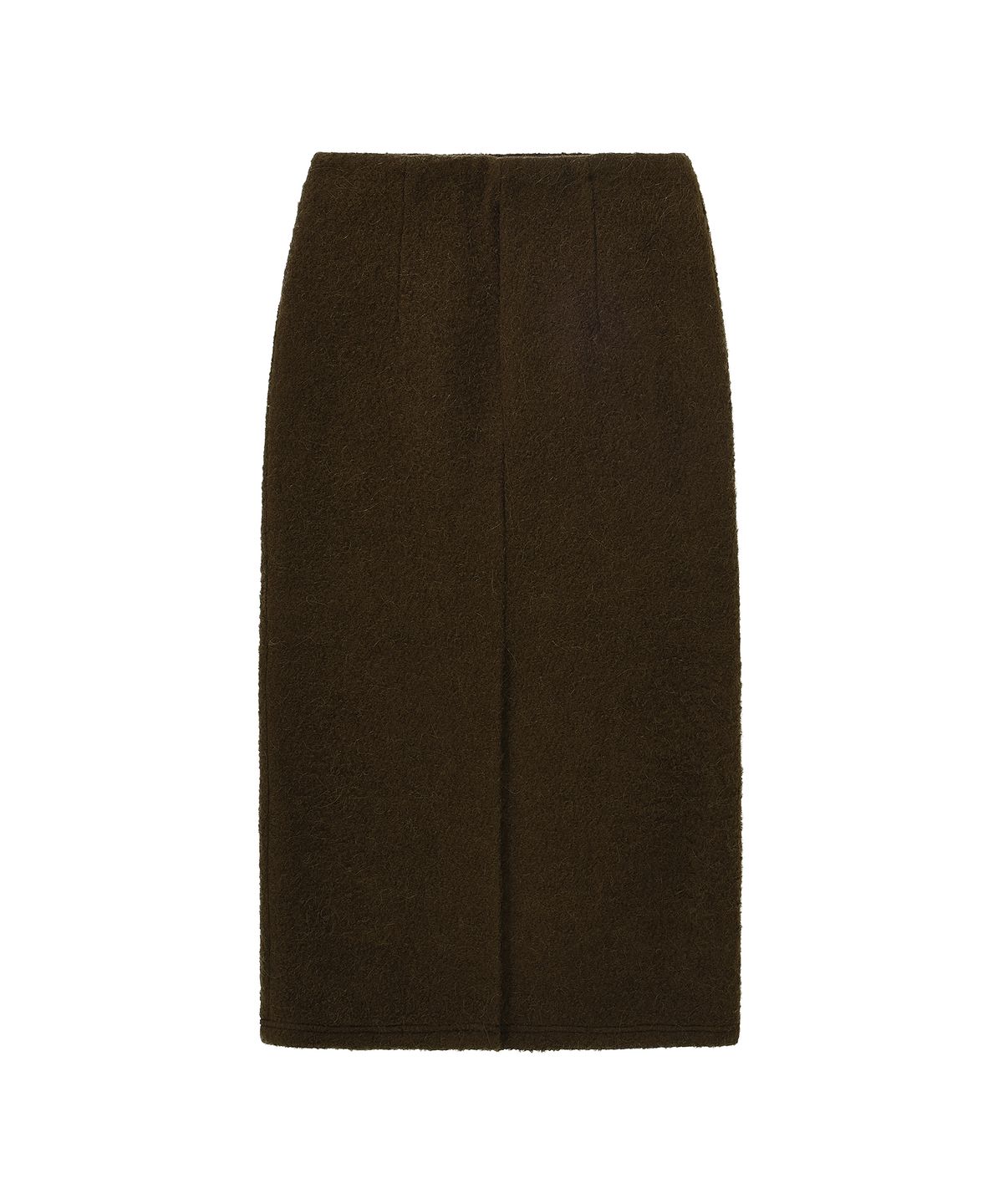 웰빙익스프레스(WELLBEING EXPRESS) Embroidered Wool Skirt Brown