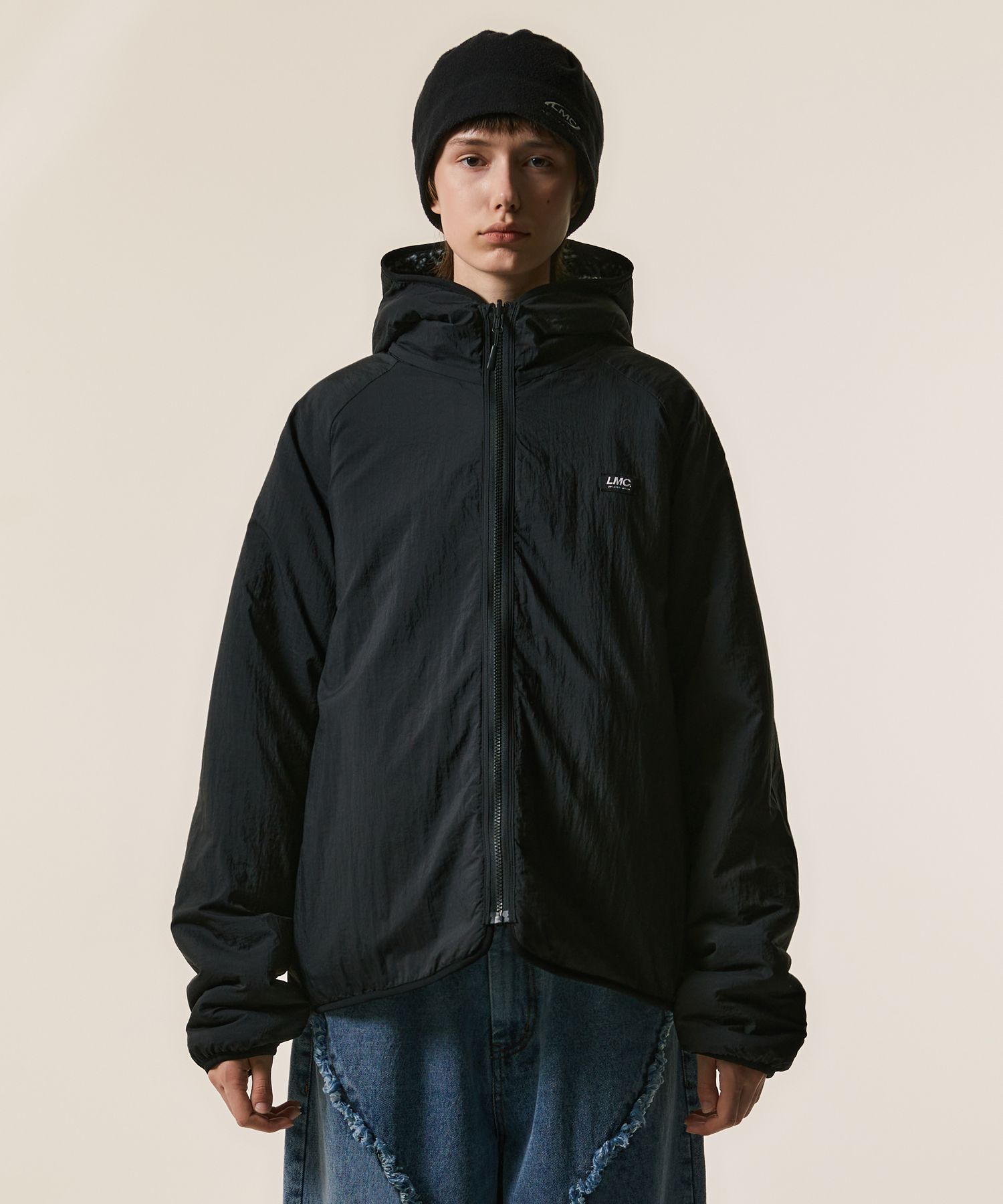 ☆人気☆【LMC】☆ITALIC JQD BOA FLEECE RVSB HOODED JACKE.T☆ MUSINSA | LMC ITALIC JQD BOA FLEECE RVSB HOODED JACKET black