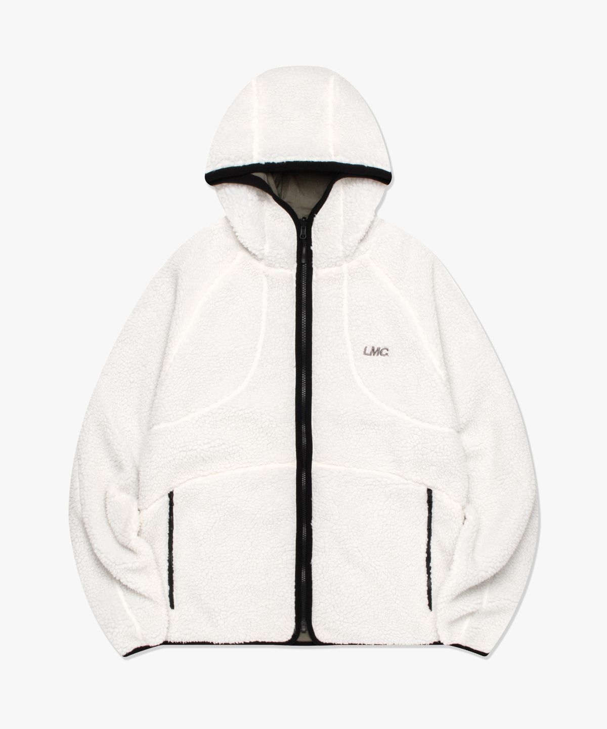 엘엠씨(LMC) ITALIC BOA FLEECE RVSB HOODED JACKET cream