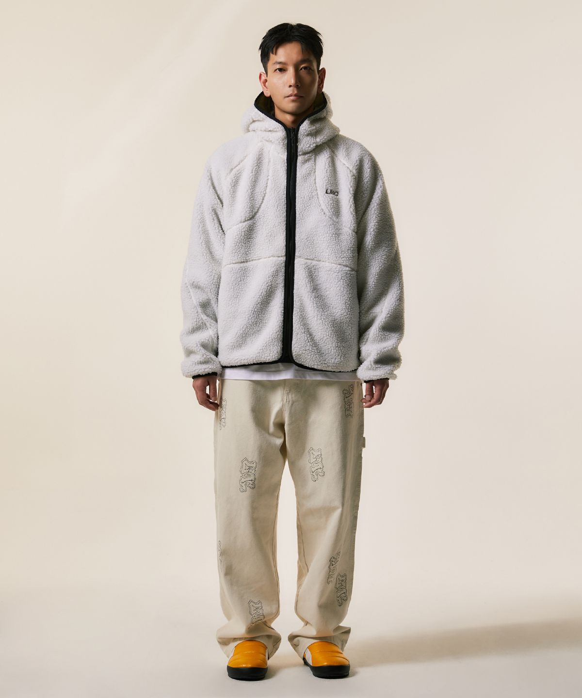 엘엠씨(LMC) ITALIC BOA FLEECE RVSB HOODED JACKET black