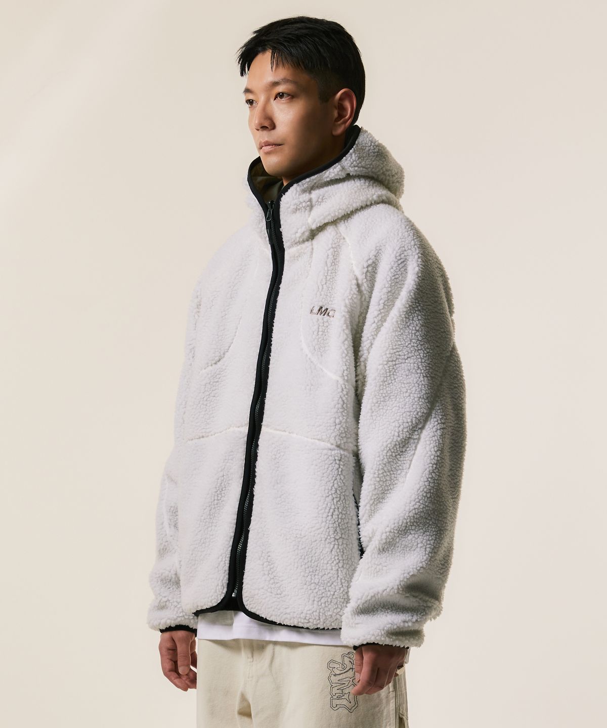엘엠씨(LMC) ITALIC BOA FLEECE RVSB HOODED JACKET black