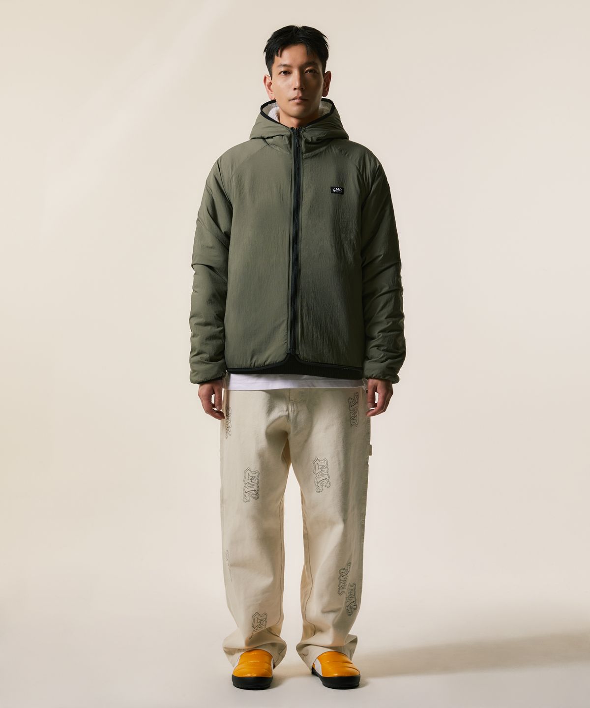 엘엠씨(LMC) ITALIC BOA FLEECE RVSB HOODED JACKET black