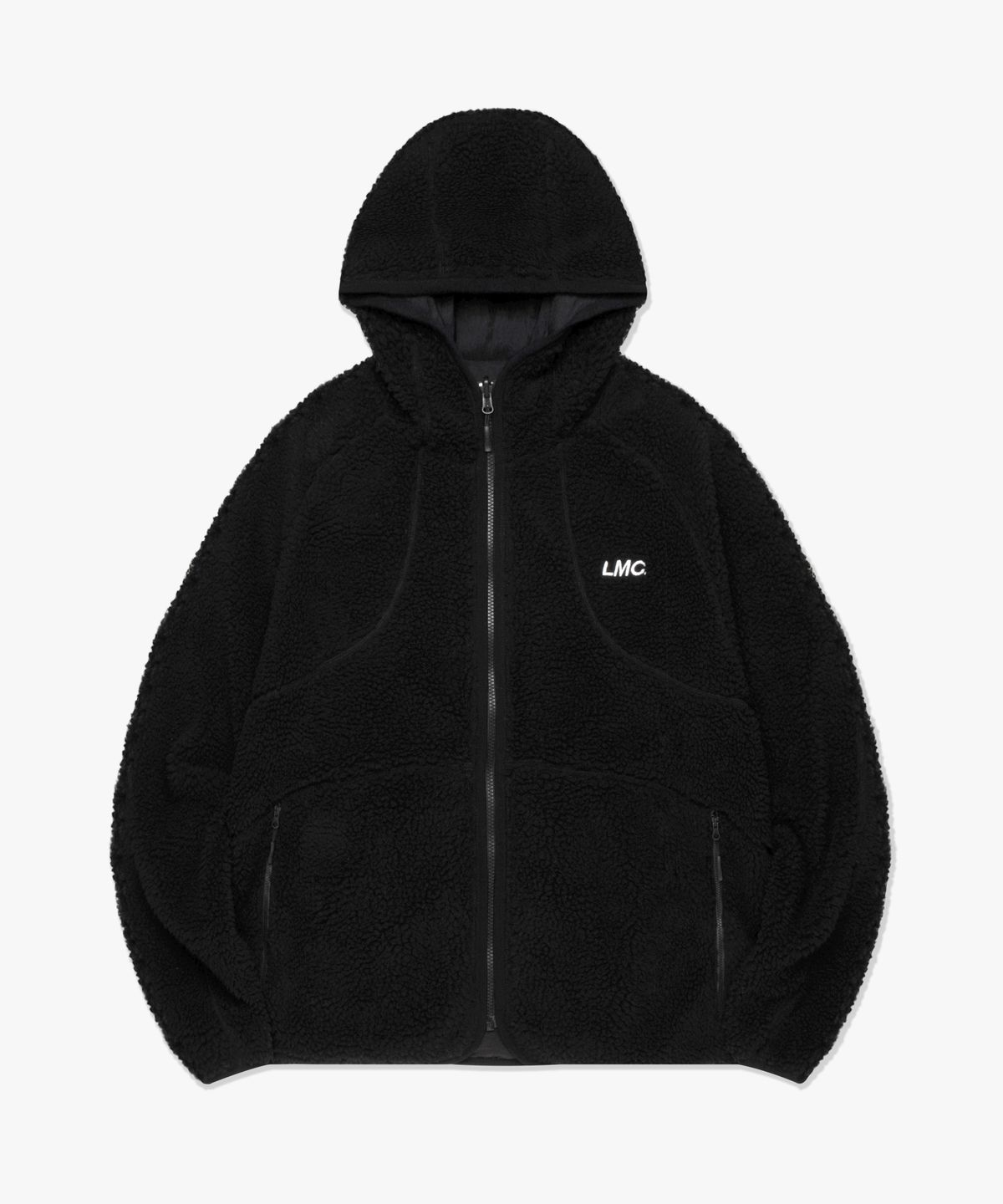 엘엠씨(LMC) ITALIC BOA FLEECE RVSB HOODED JACKET black