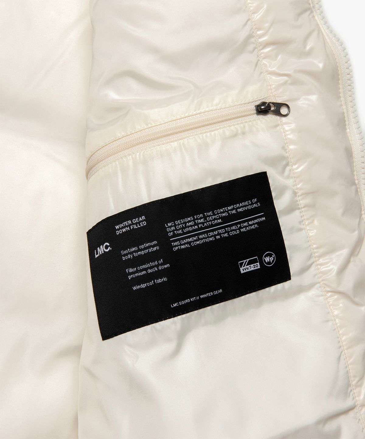 엘엠씨(LMC) OG GLOSSY DUCK DOWN VEST cream