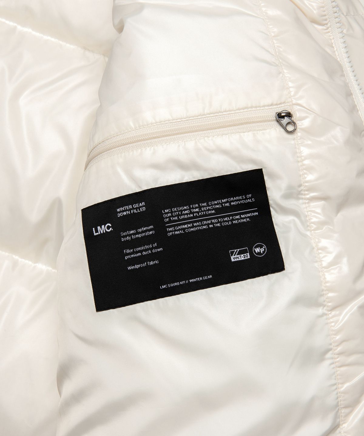 엘엠씨(LMC) OG GLOSSY PUFFER DUCK DOWN PARKA cream
