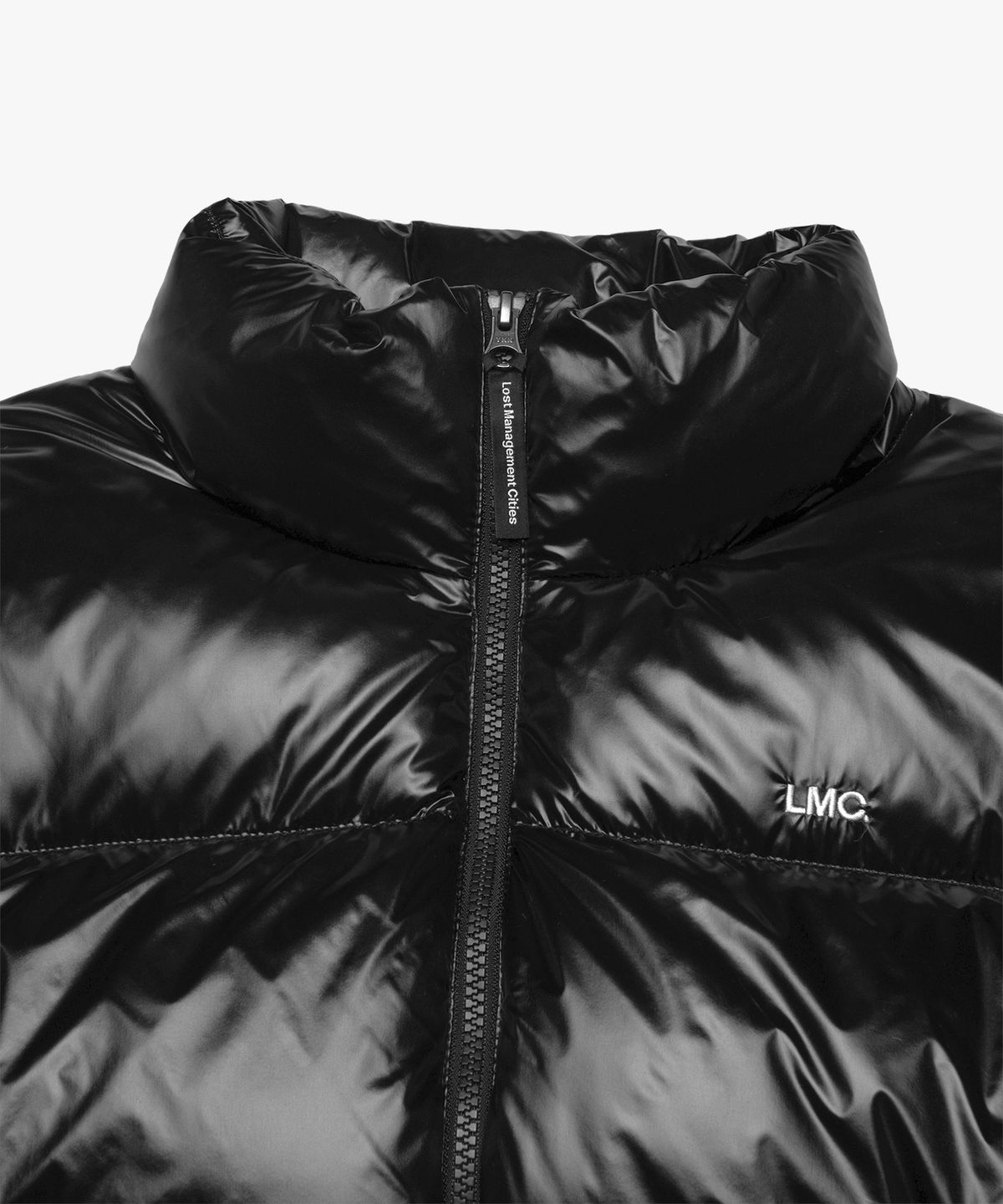 엘엠씨(LMC) OG GLOSSY PUFFER DUCK DOWN PARKA black