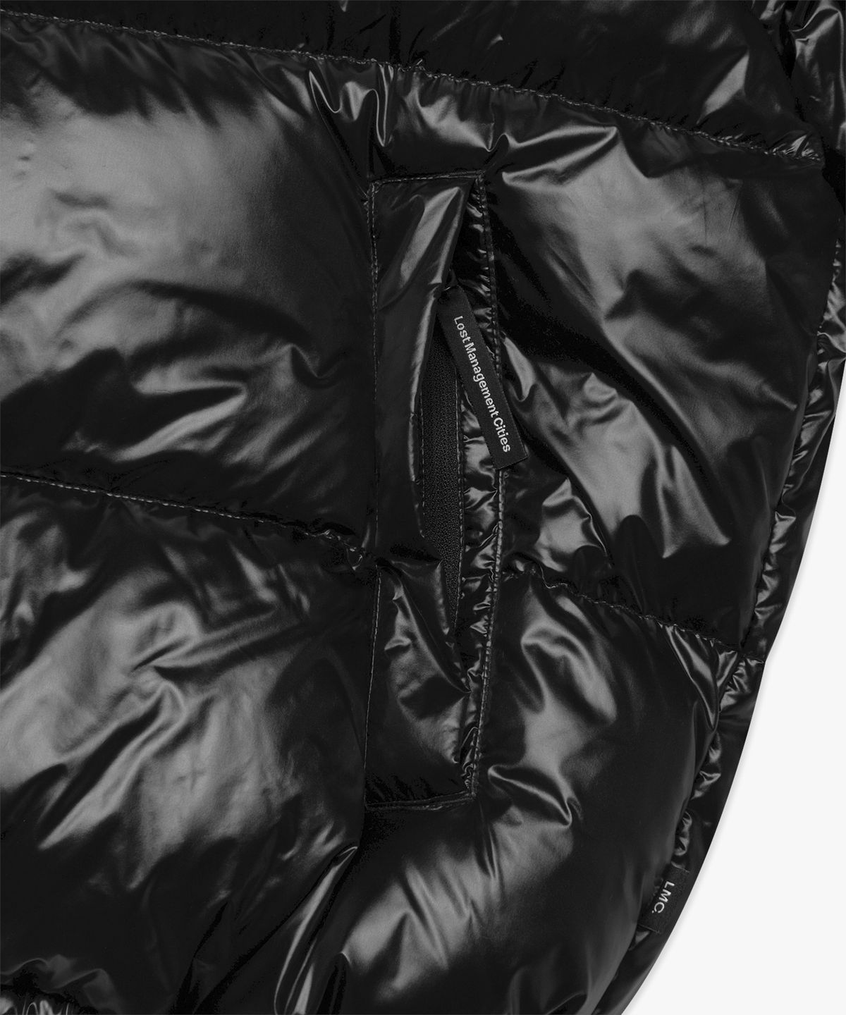 엘엠씨(LMC) OG GLOSSY PUFFER DUCK DOWN PARKA black