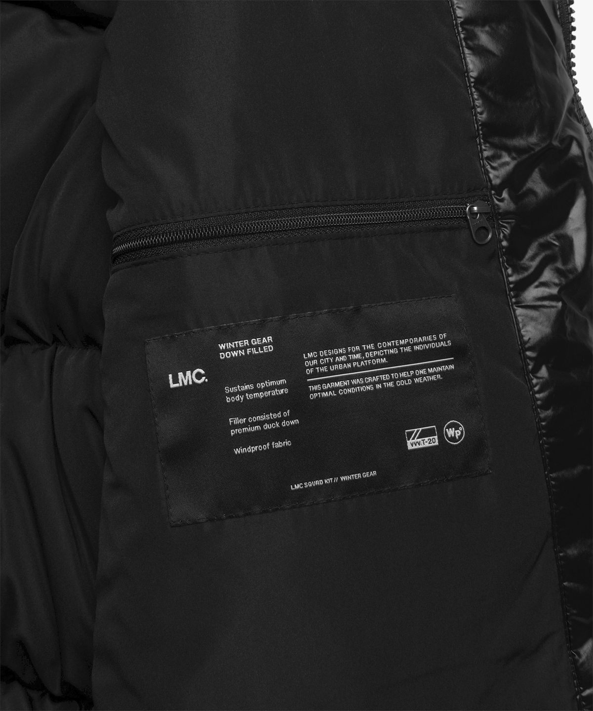 엘엠씨(LMC) OG GLOSSY PUFFER DUCK DOWN PARKA black