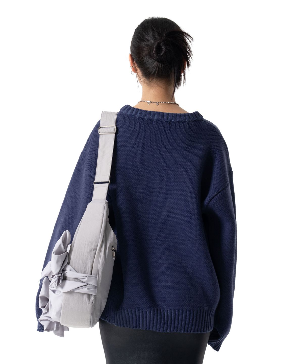 이우가마카라스(IUGAMAKARAS) Cat Graphic Distressed Knit (Blue)