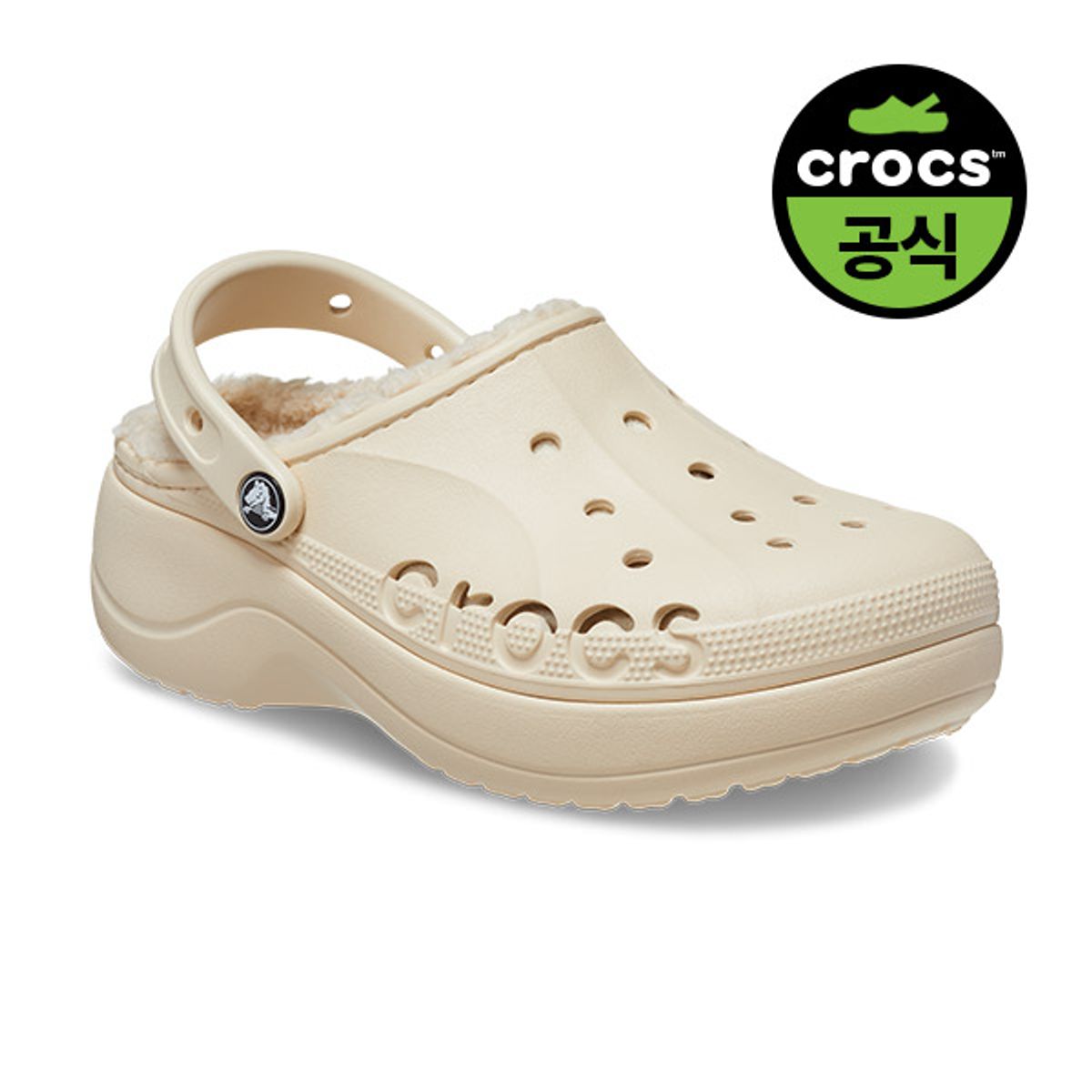 크록스(CROCS) 여성 바야 플랫폼 라인드 클로그 WHITE (23FWCL208708)