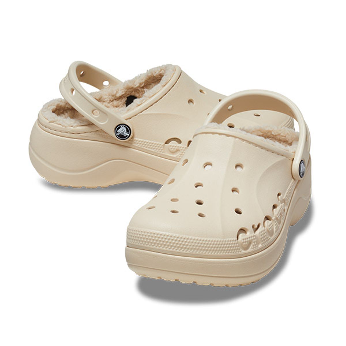 크록스(CROCS) 여성 바야 플랫폼 라인드 클로그 WHITE (23FWCL208708)